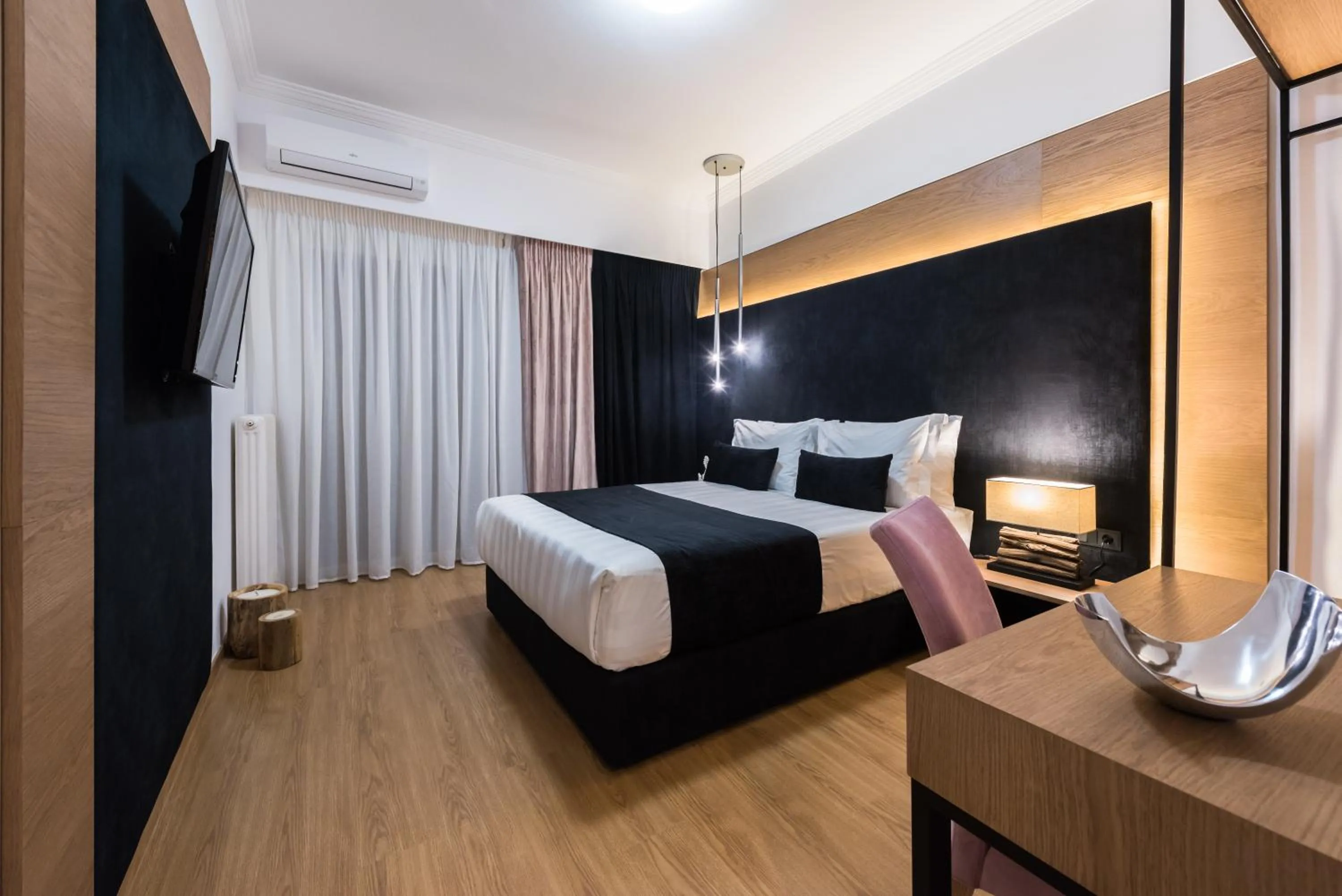 Bed in Acropolis View Deluxe Penthouse & Luxury Apartments