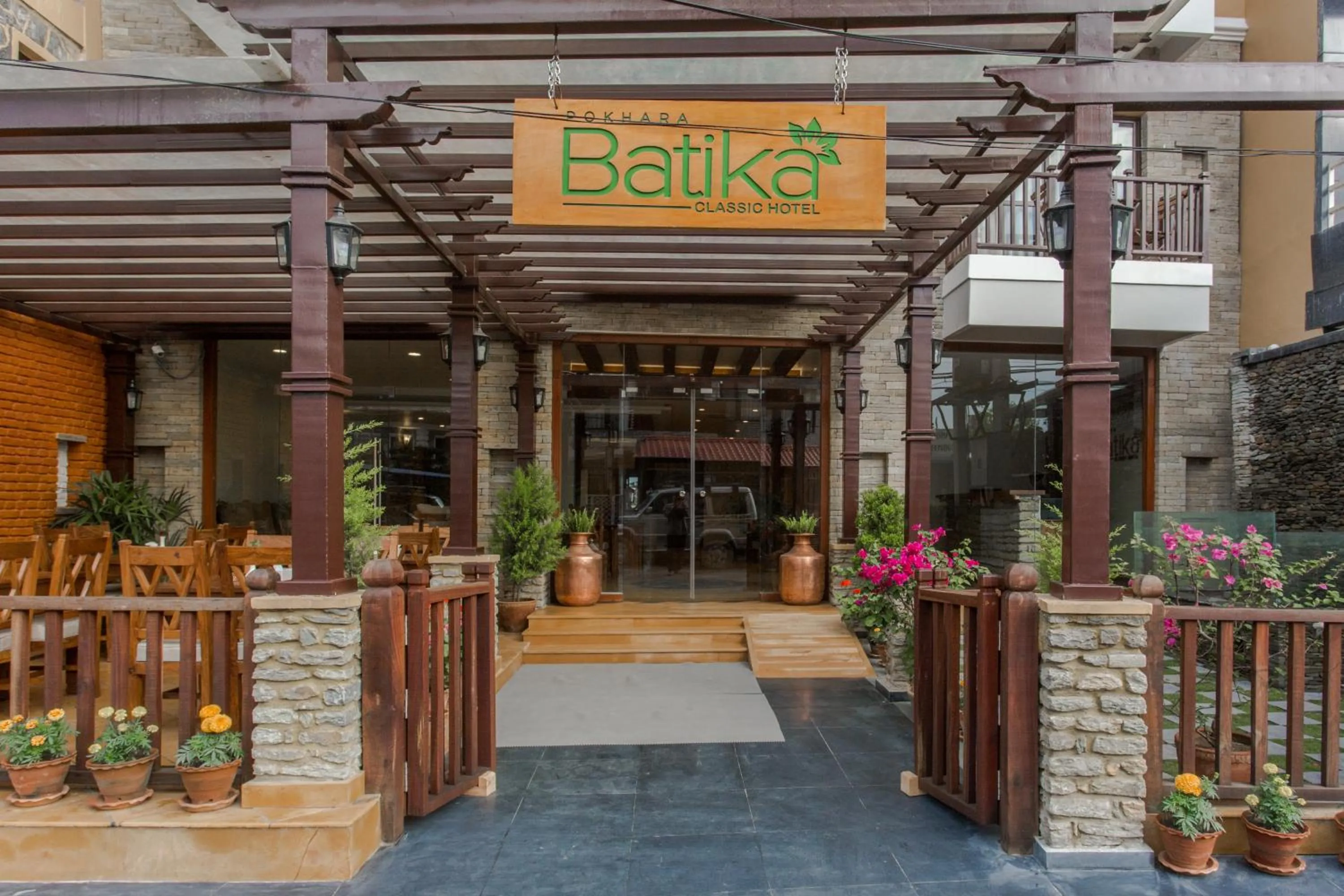 Facade/entrance in Pokhara Batika