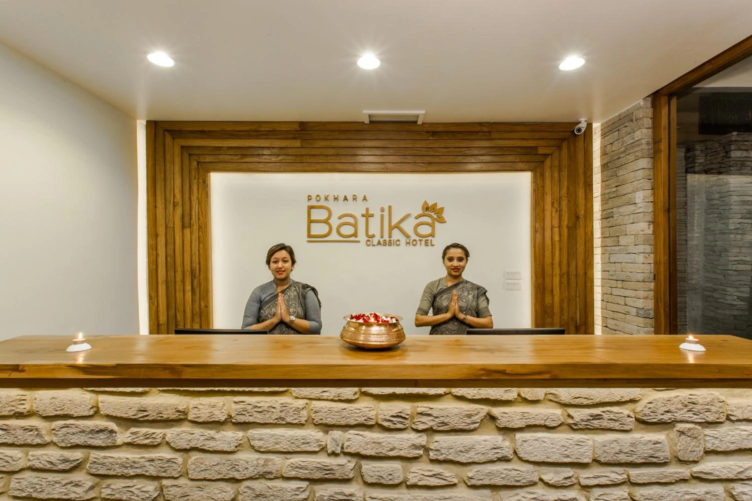 Lobby or reception in Pokhara Batika