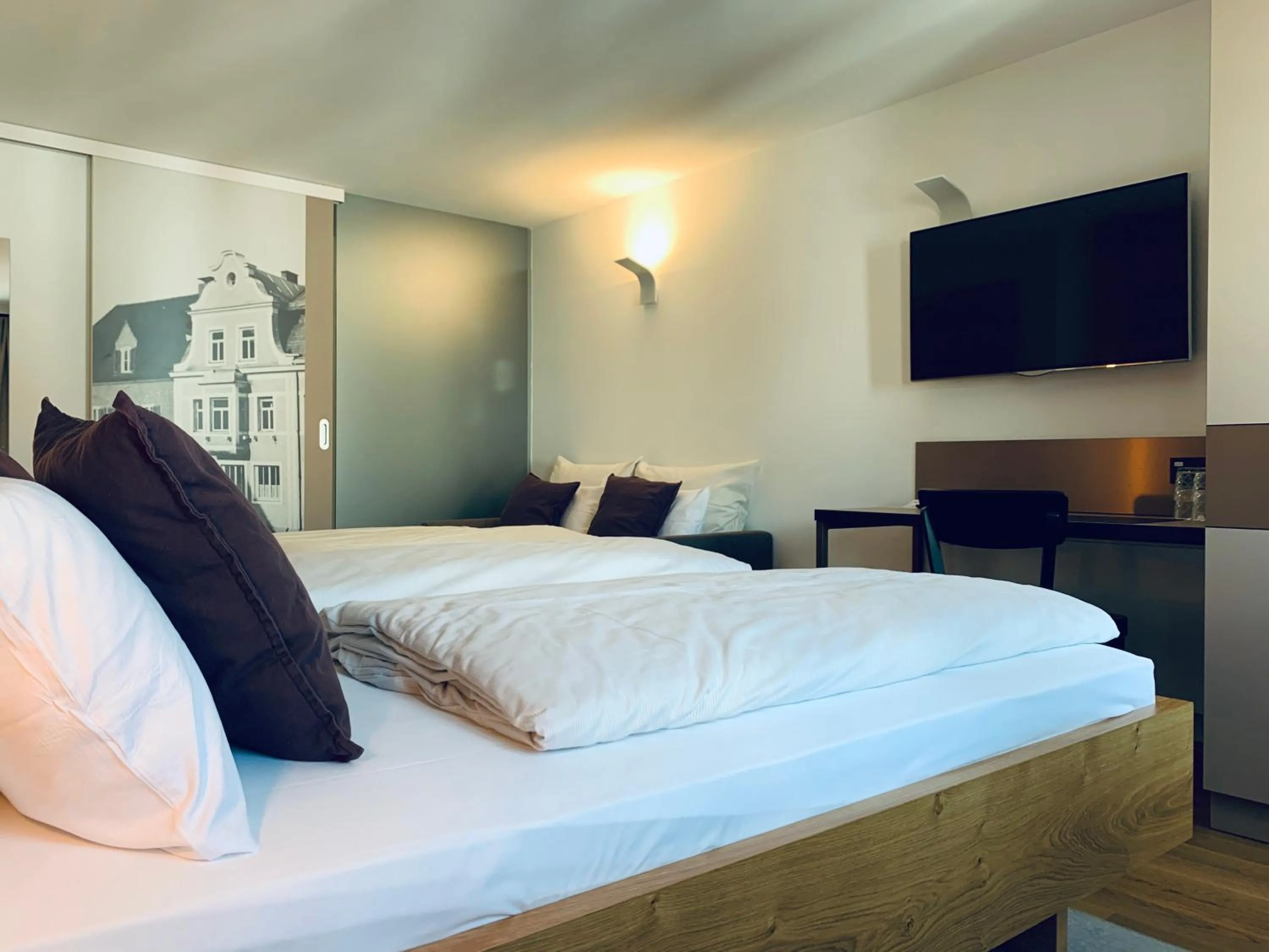 Bedroom, Bed in Stadthotel Kachelofen