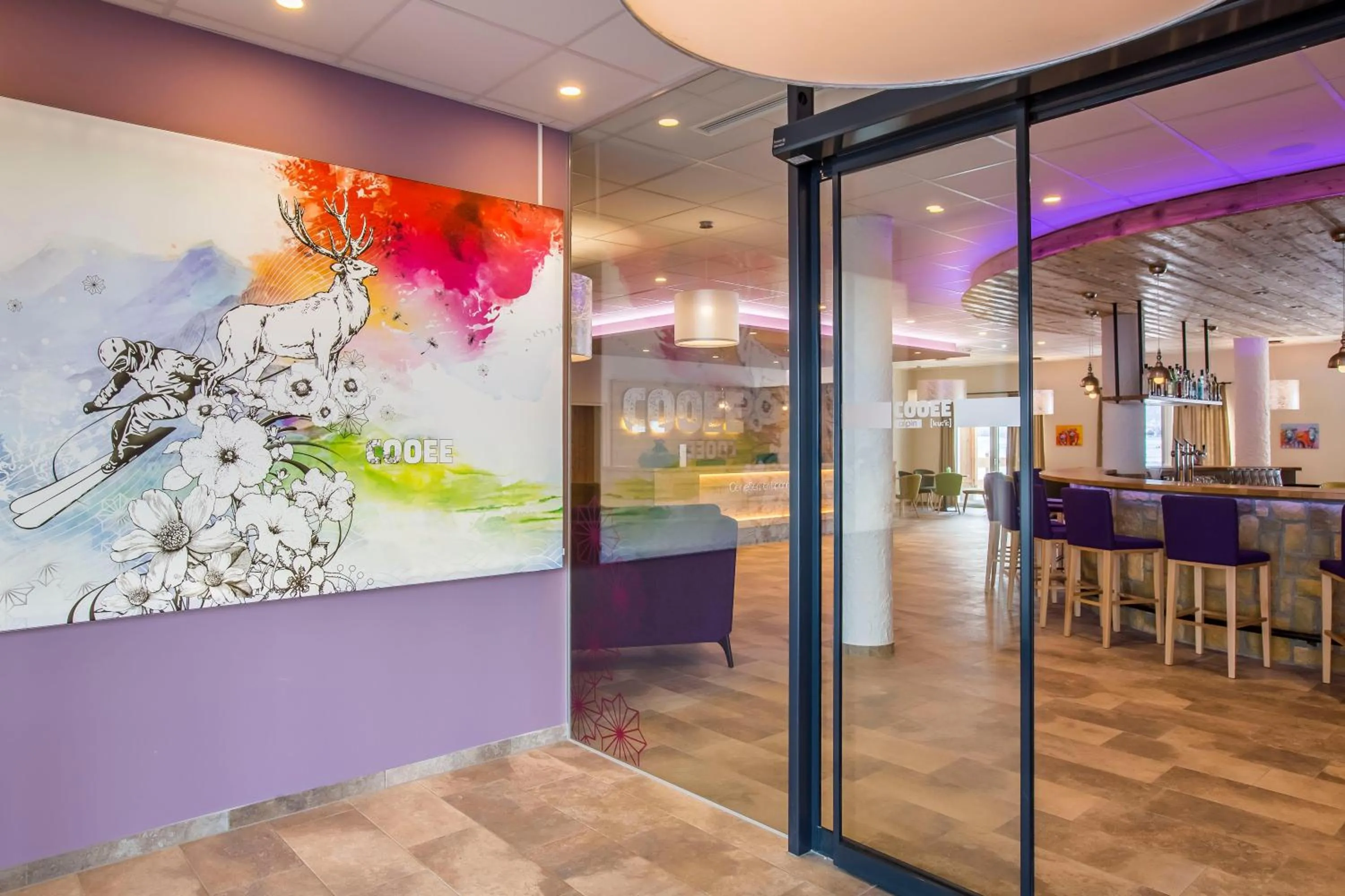 Lobby or reception in COOEE alpin Hotel Dachstein