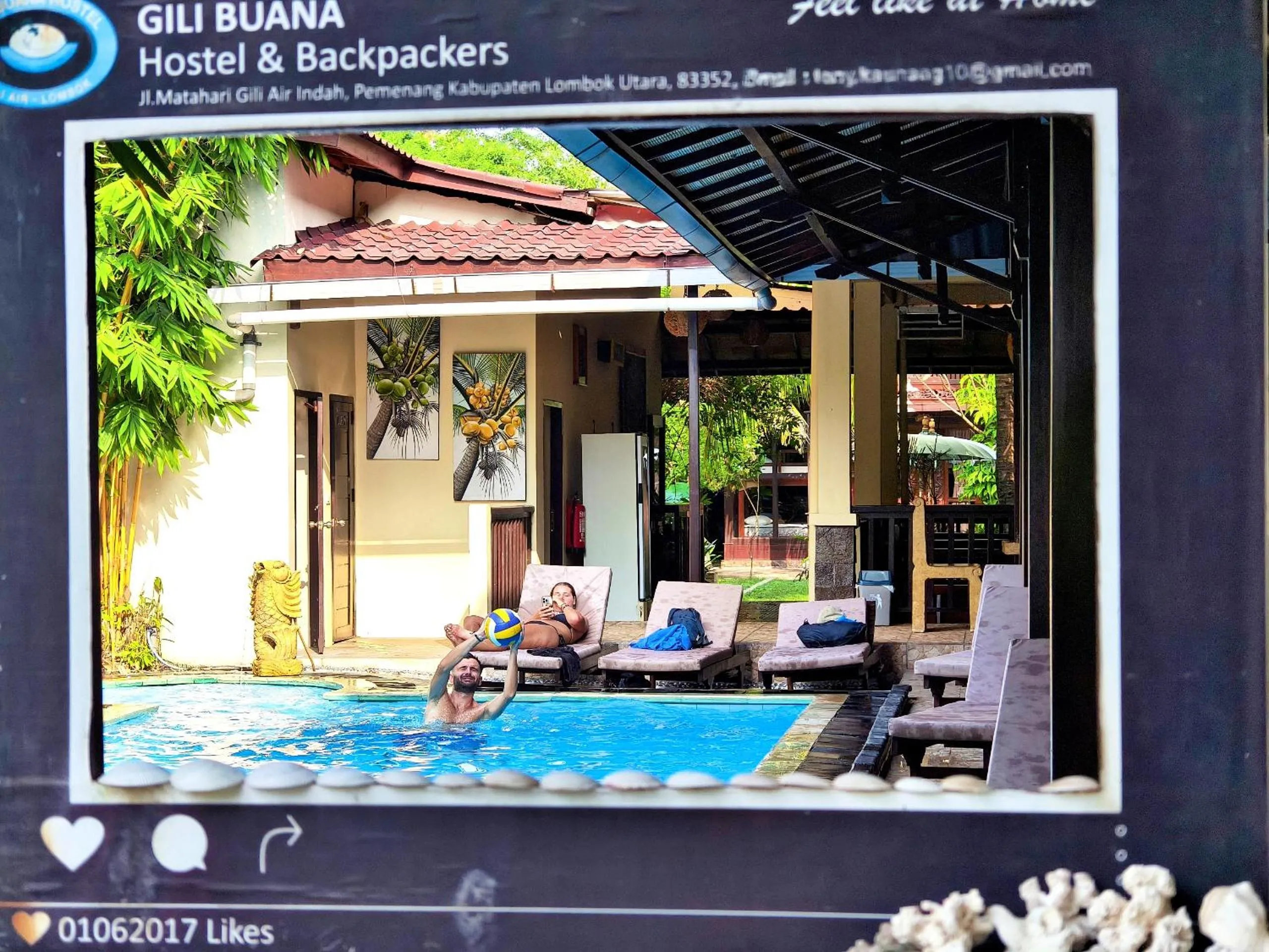 Swimming pool in Gili Buana Hostel & Backpackers Gili Air