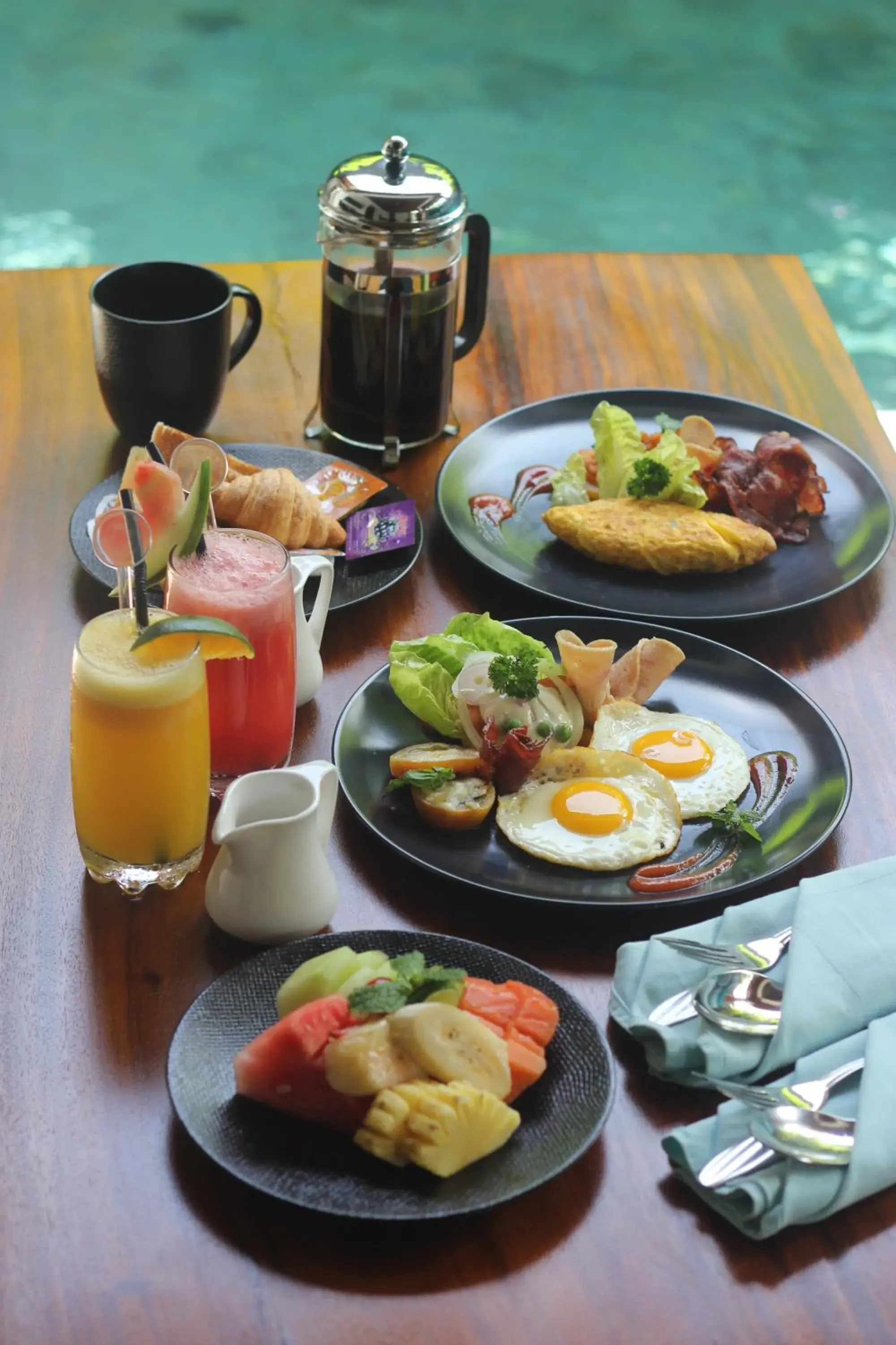 Continental breakfast in S18 Bali Villas Continental breakfast in S18 Bali Villas