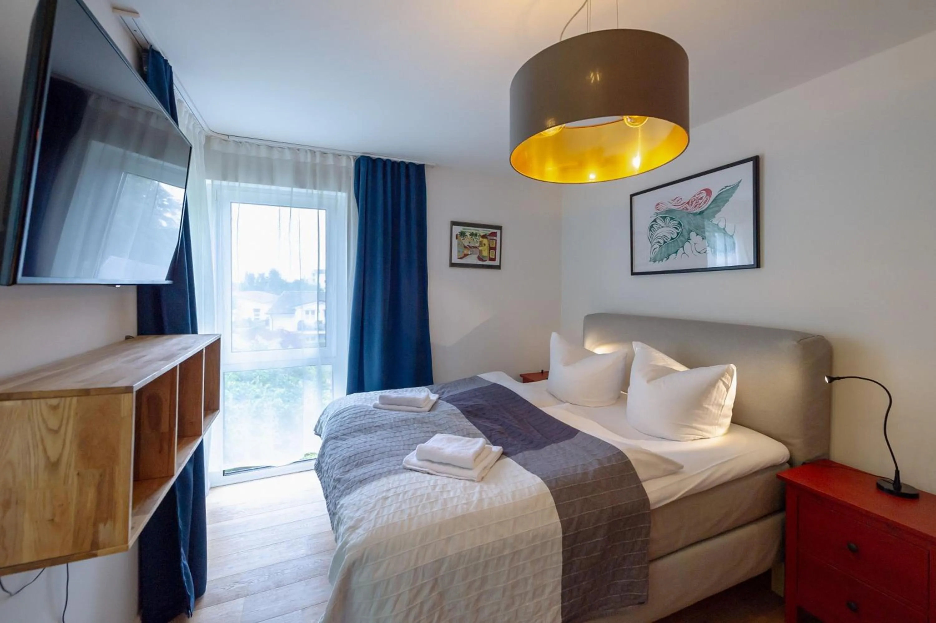 Bed in Haus Jasmund in Sellin - WG02 mit Kamin, Sauna, Whirlwanne, Terrasse