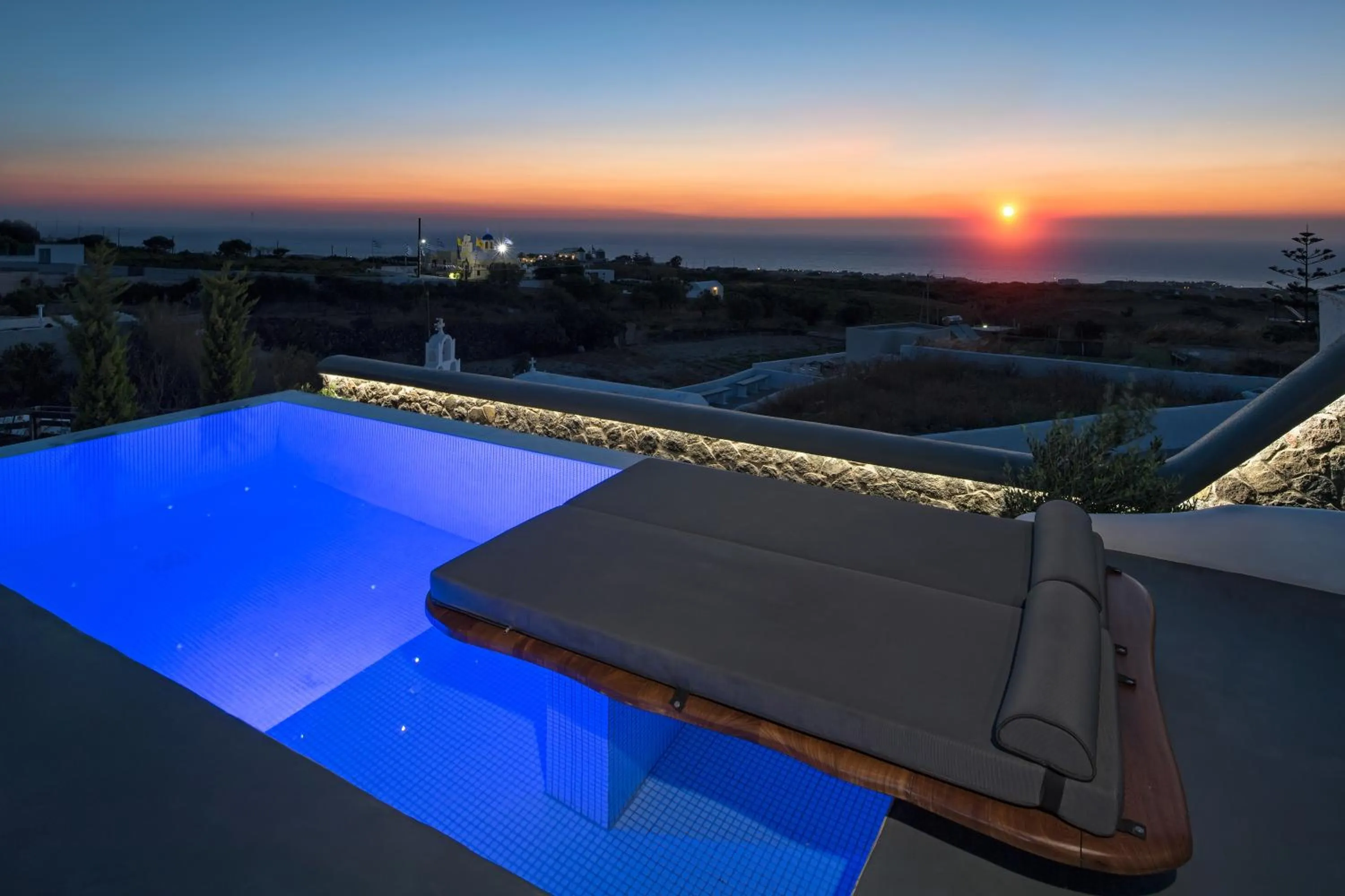 Sunset in Senses Luxury Houses
