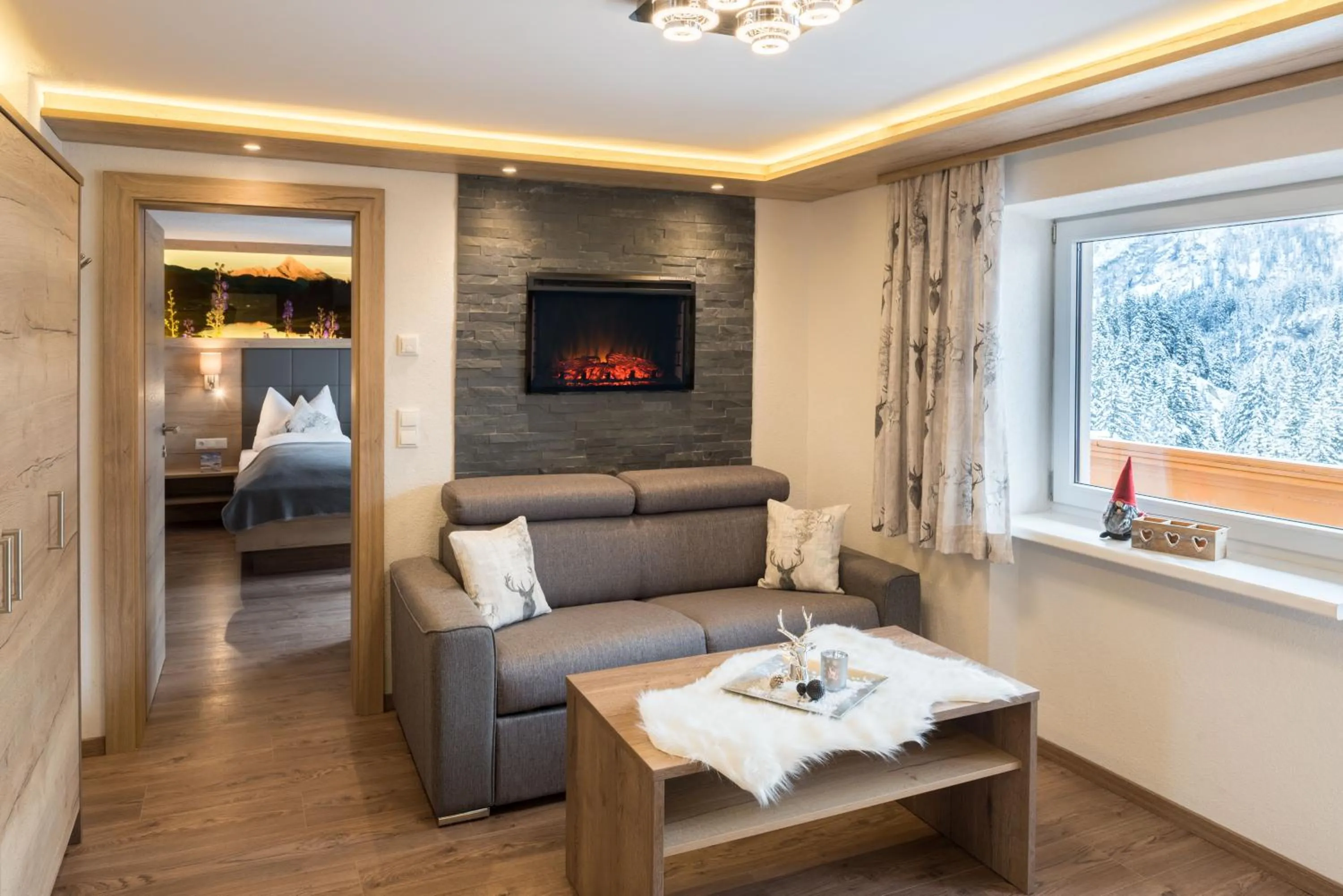 Living room, Bed in Bergspitz Luxury Appartement