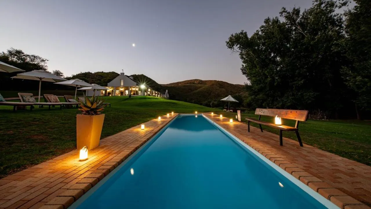 Pool view in Wildehondekloof Game Lodge
