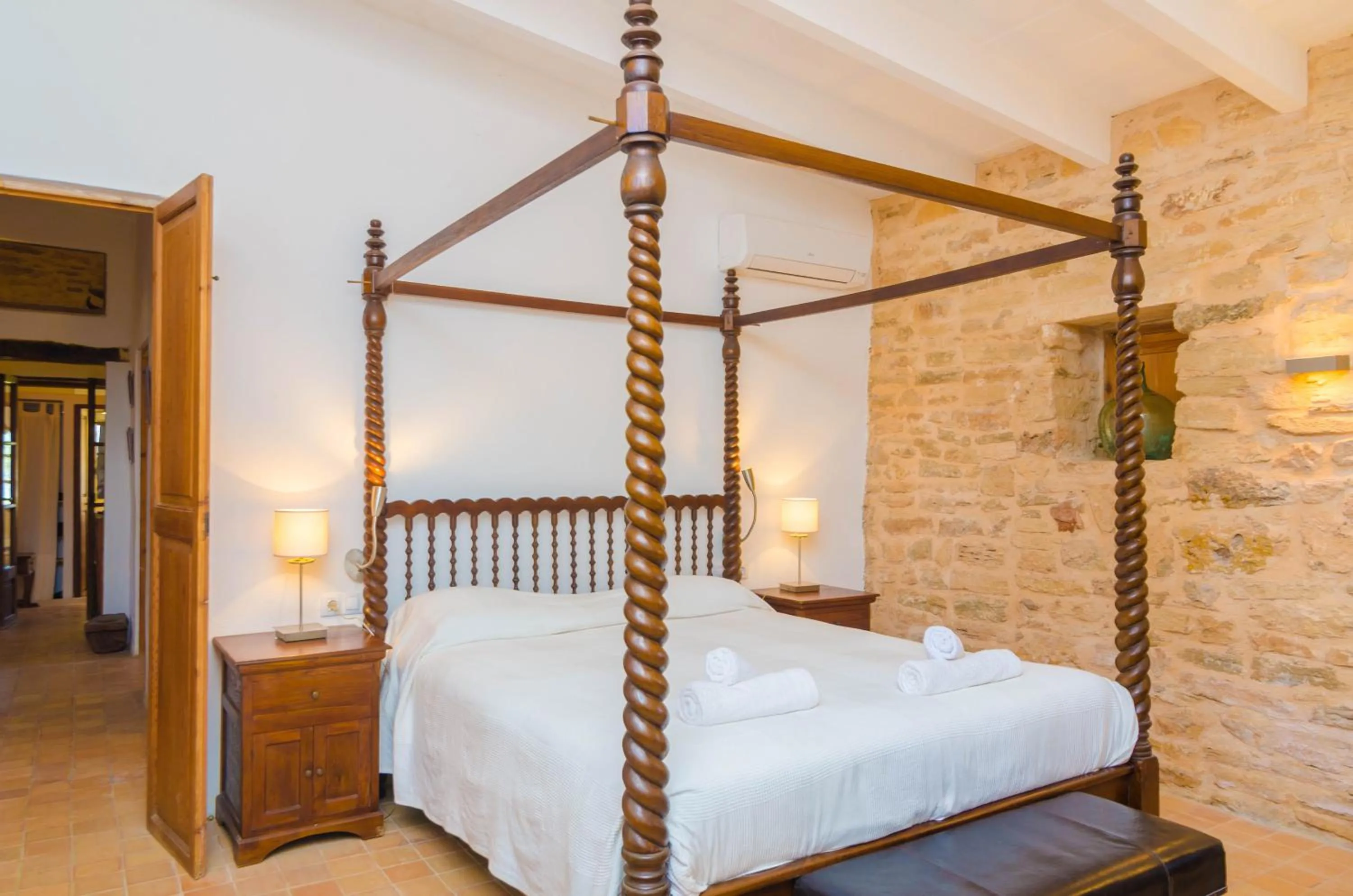 Bedroom, Bed in Villa Es Molí­ Des Trenc