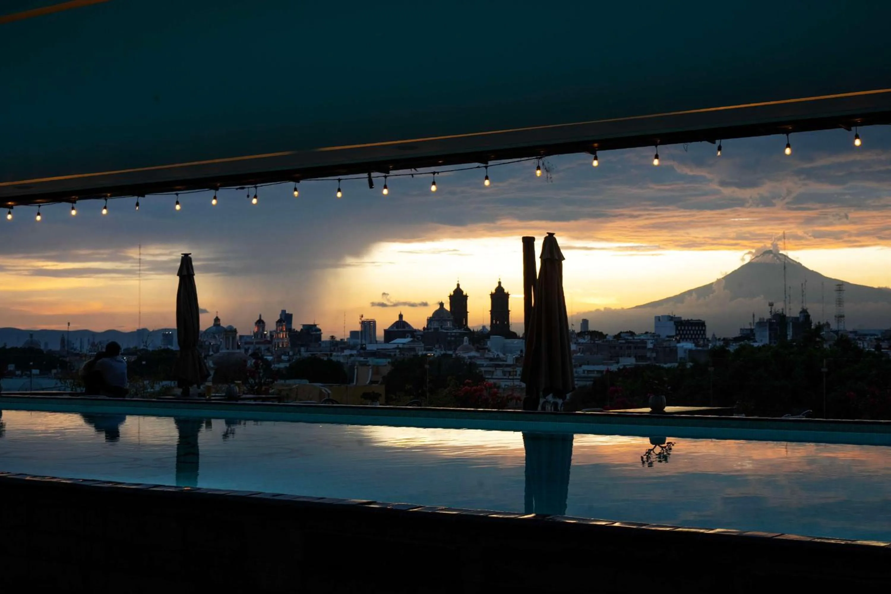 Pool view in Banyan Tree Puebla