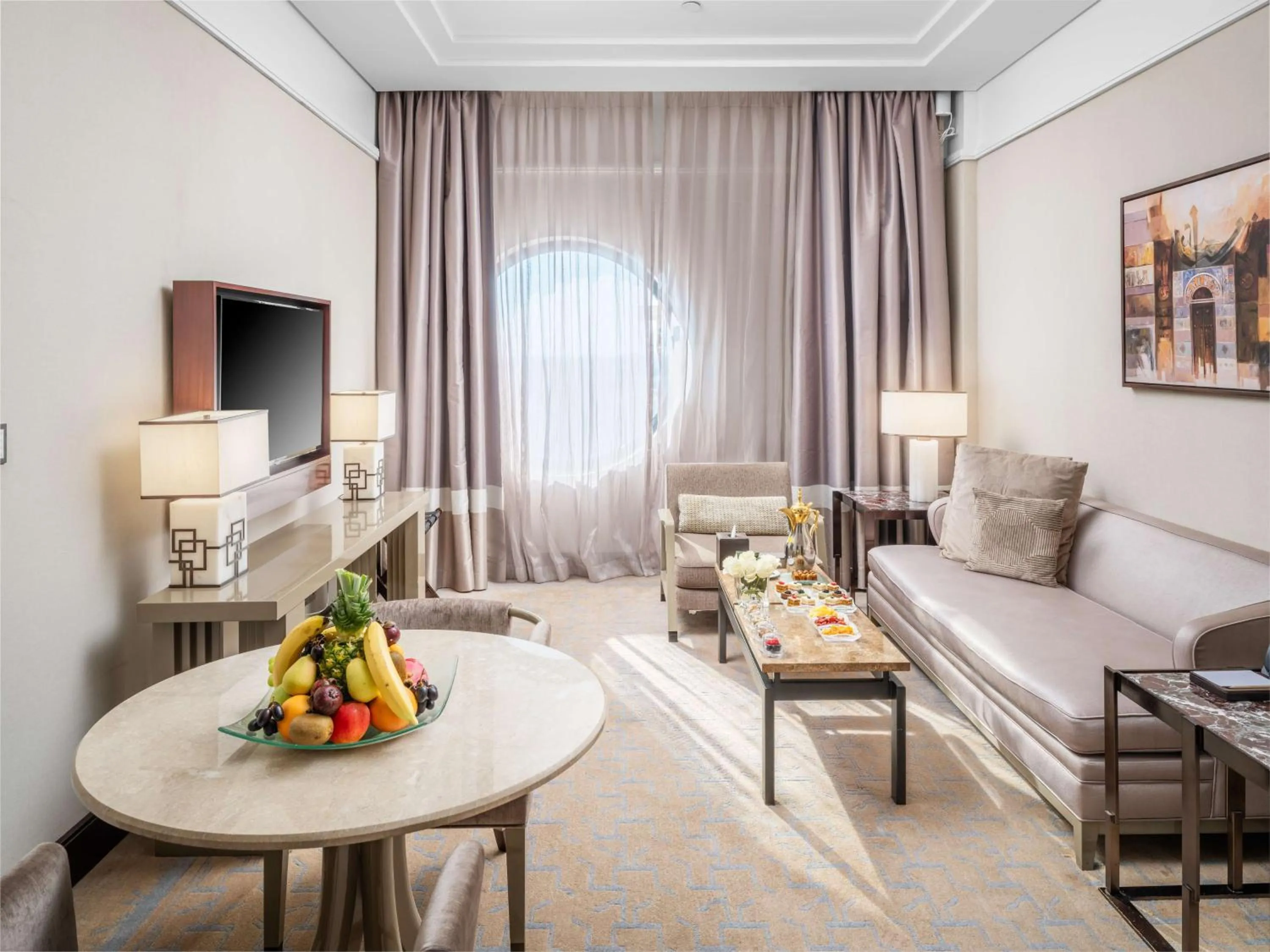 Living room in The Hotel Galleria Jeddah, Curio Collection by Hilton