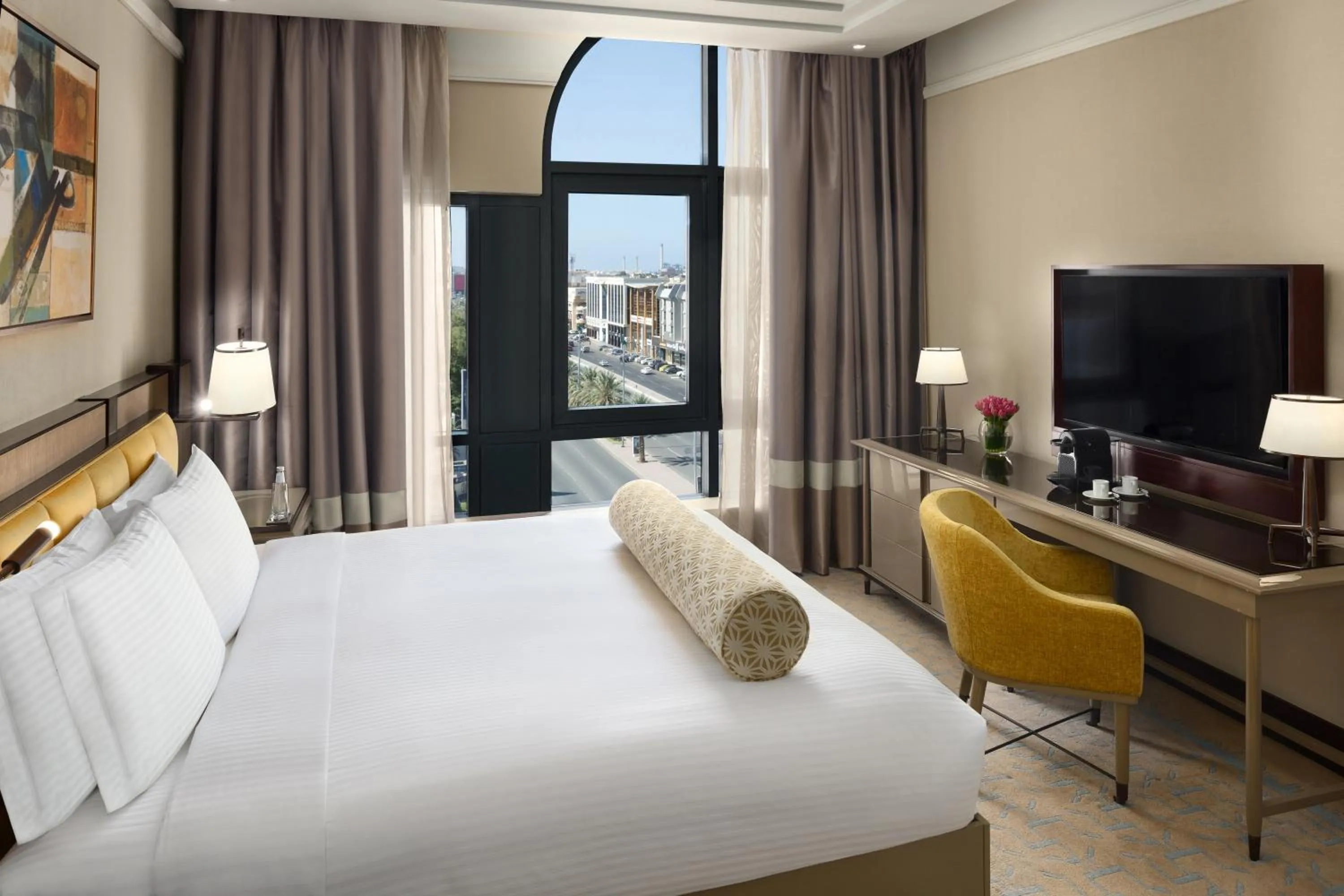 Bedroom, Bed in The Hotel Galleria Jeddah, Curio Collection by Hilton