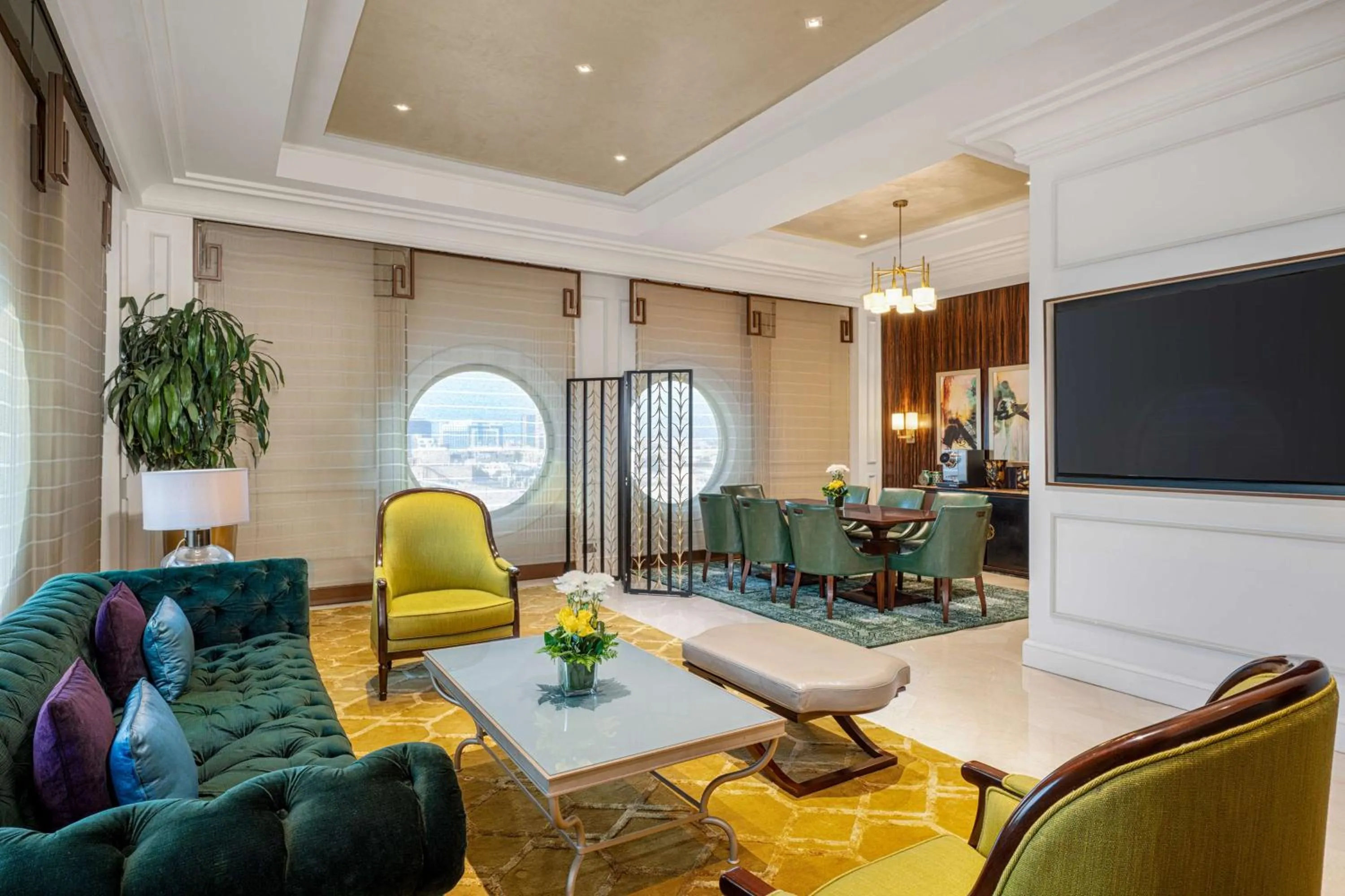 Living room in The Hotel Galleria Jeddah, Curio Collection by Hilton