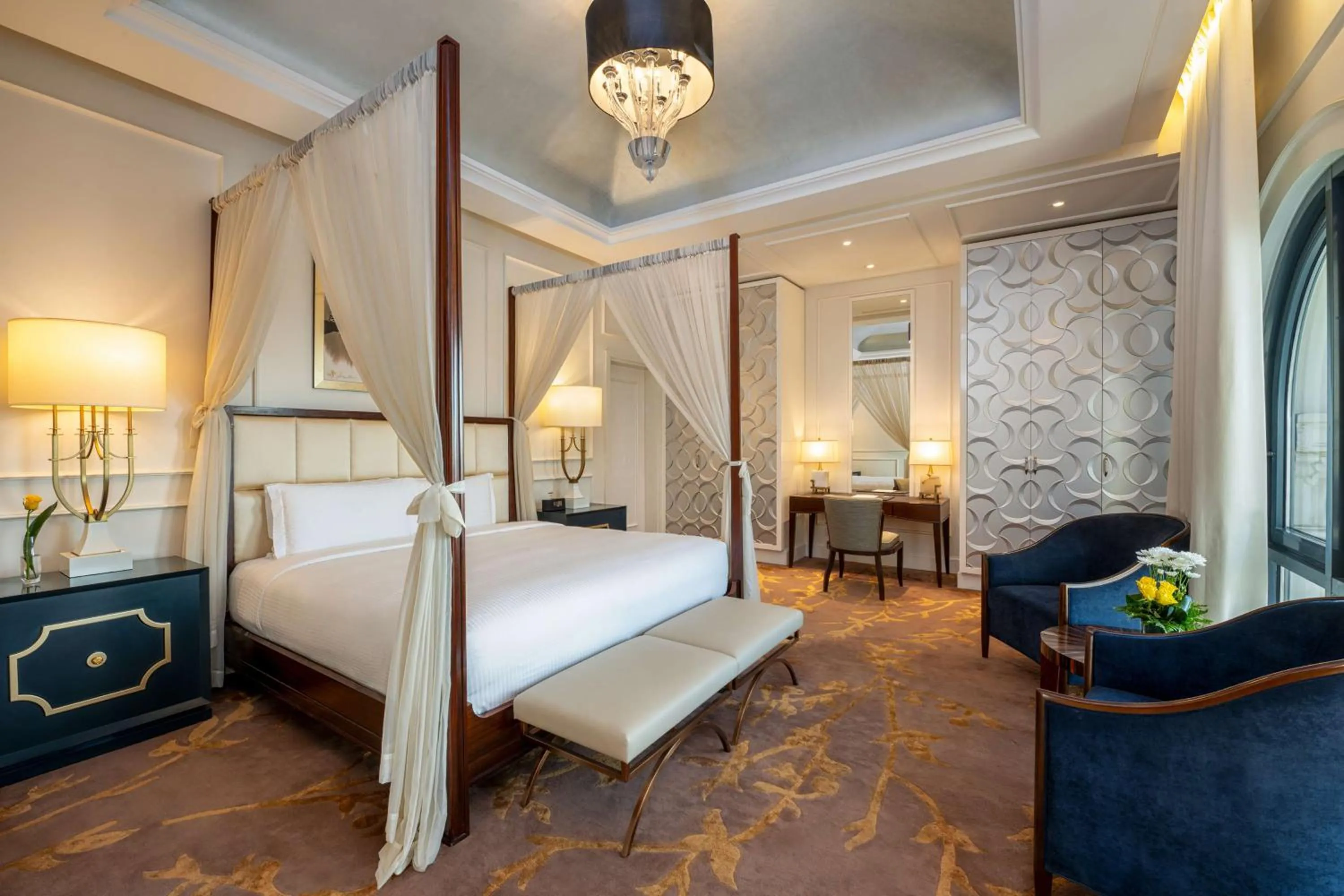Bedroom, Bed in The Hotel Galleria Jeddah, Curio Collection by Hilton