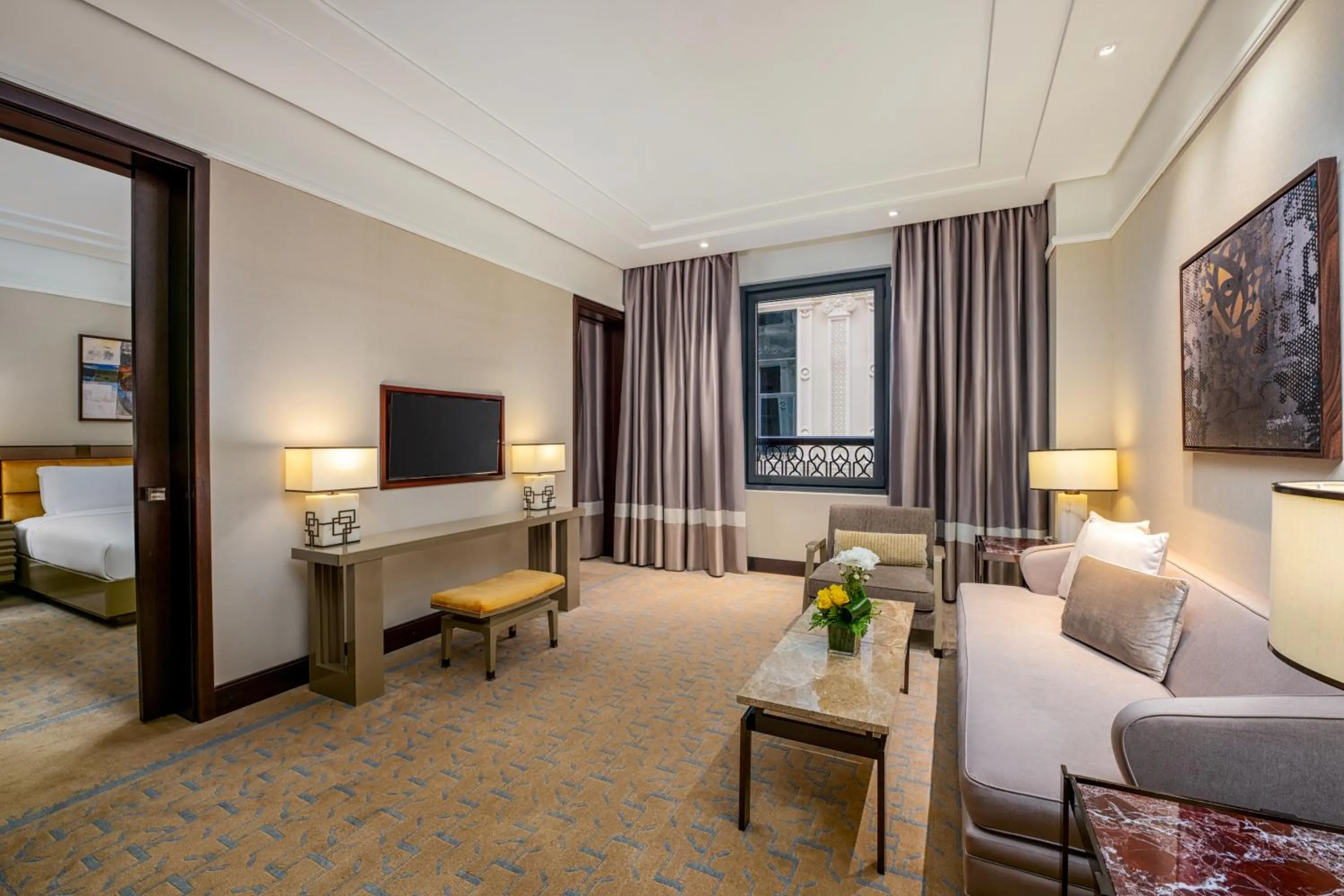 Bed in The Hotel Galleria Jeddah, Curio Collection by Hilton