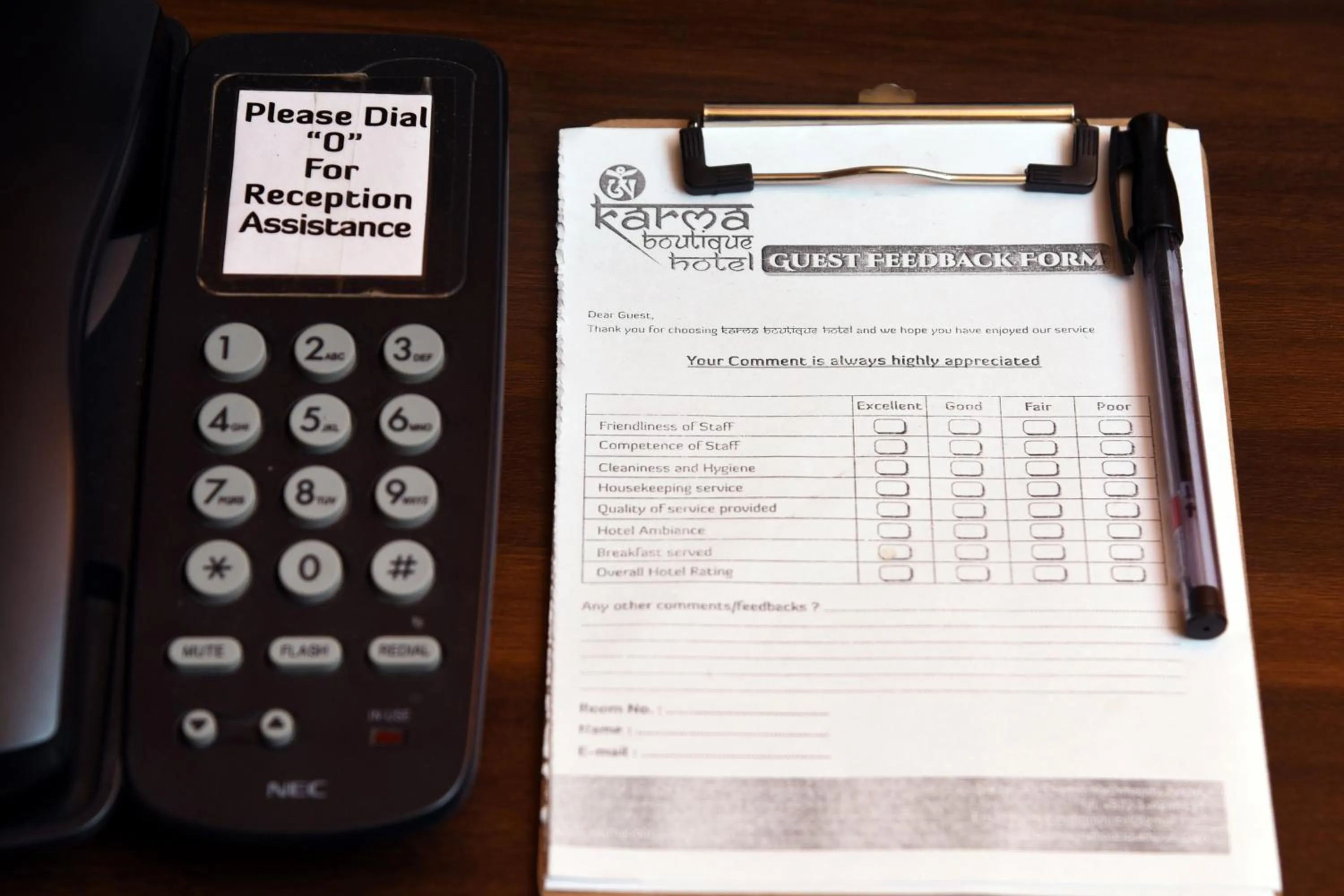 Area and facilities in Karma Boutique Hotel