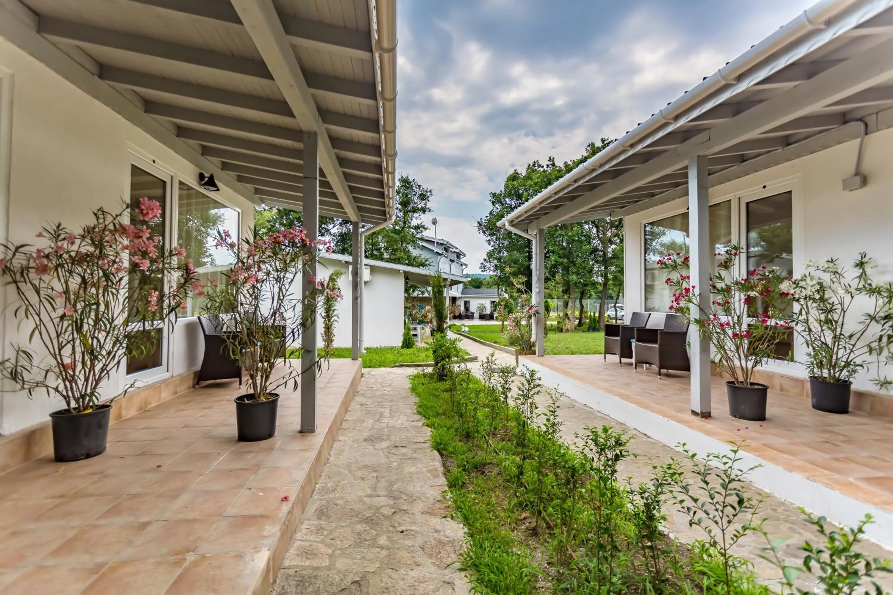 Garden view in St Anastasia Hotel