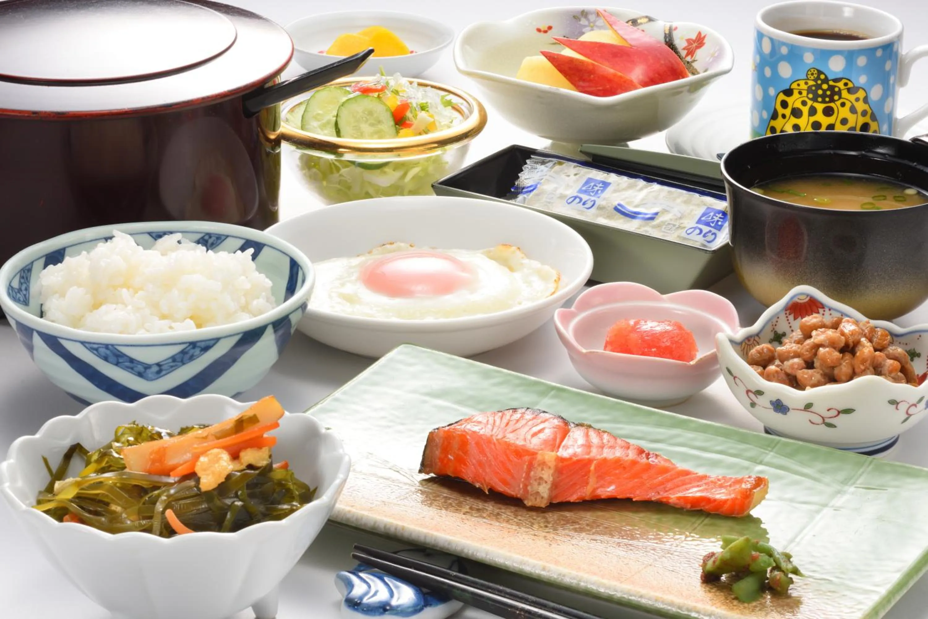 Asian breakfast in Towada City Hotel