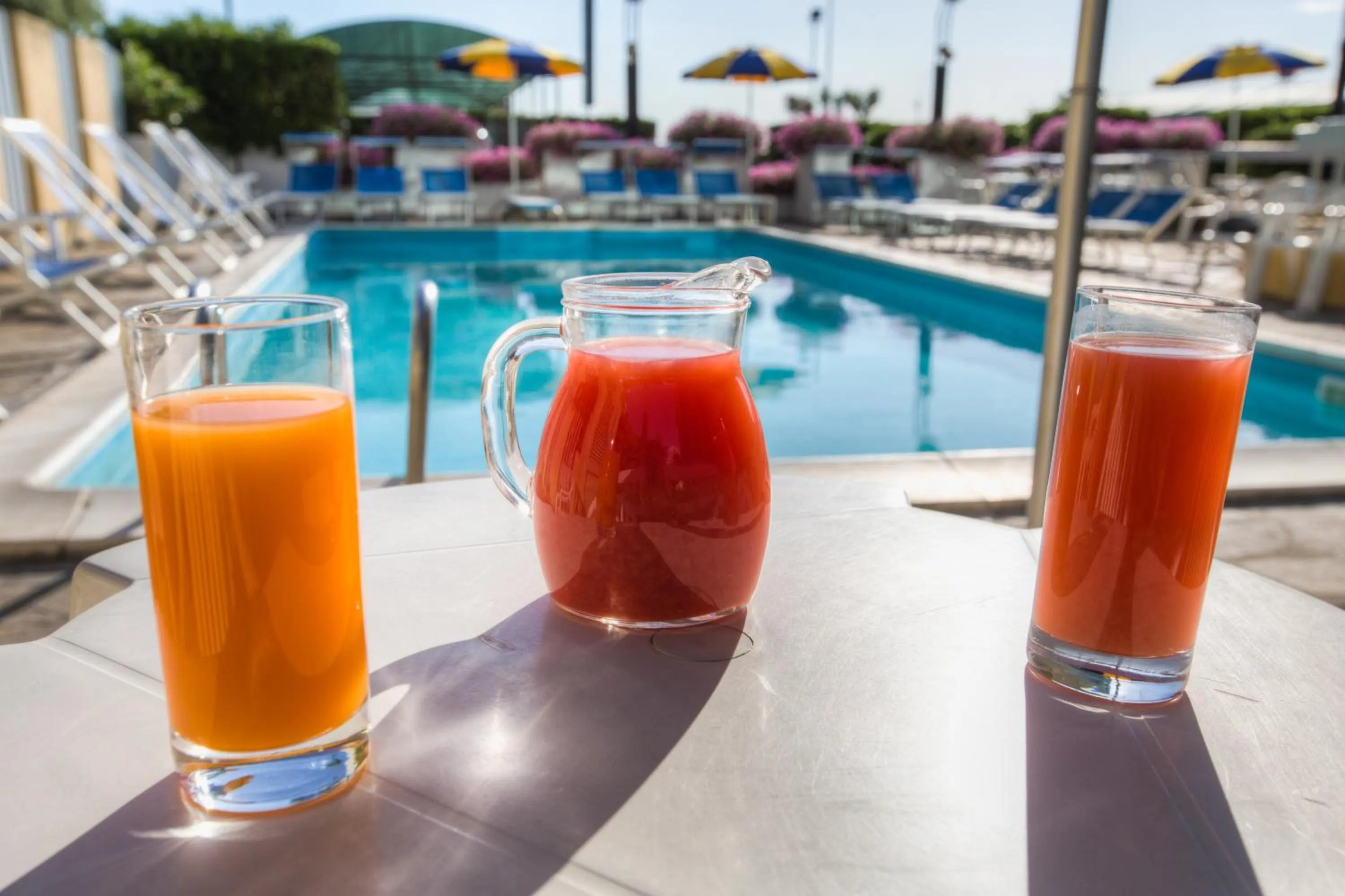 Pool view in Hotel Tilmar