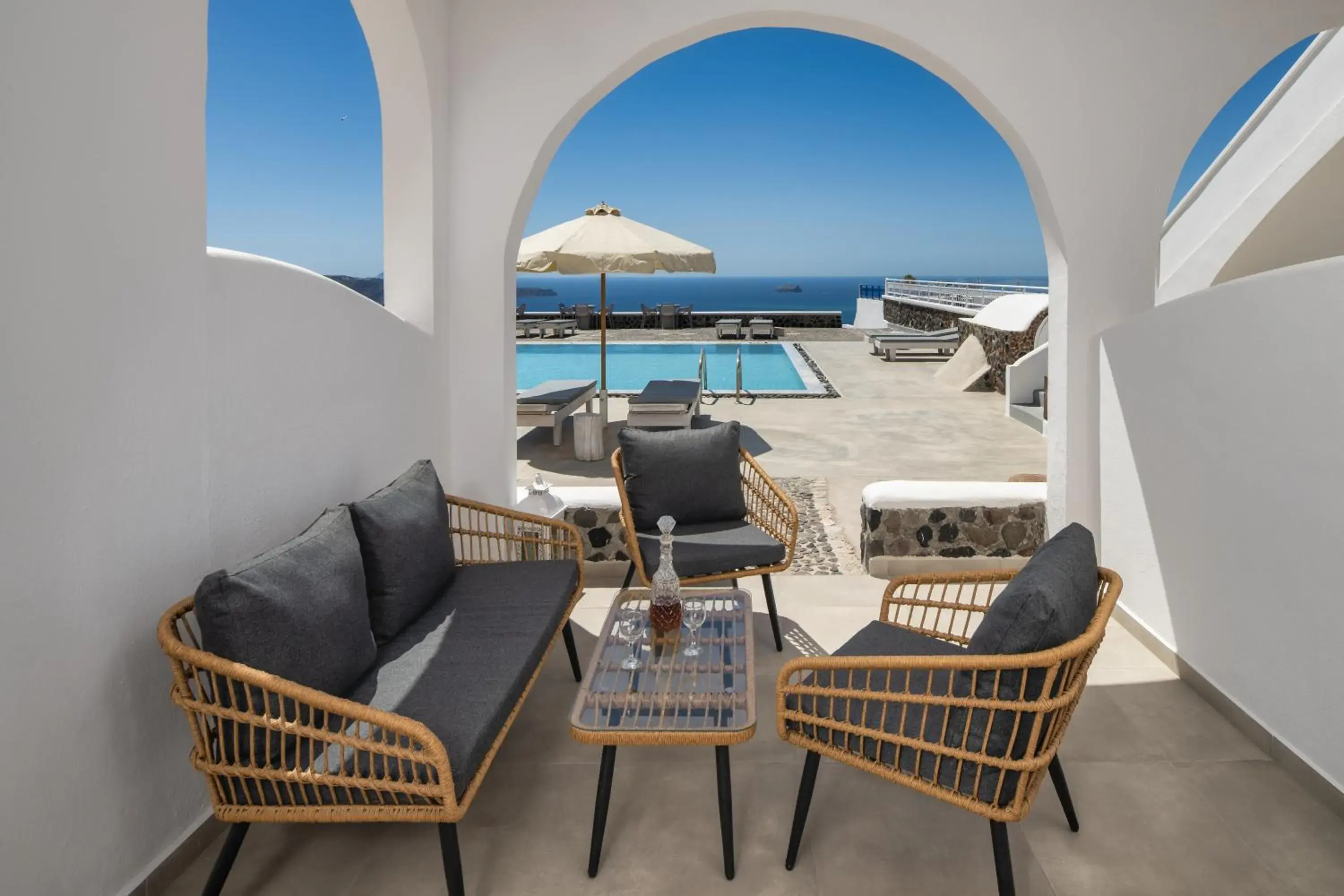 Studio with Pool View in Villa Thiranthemis Studio with Pool View in Villa Thiranthemis