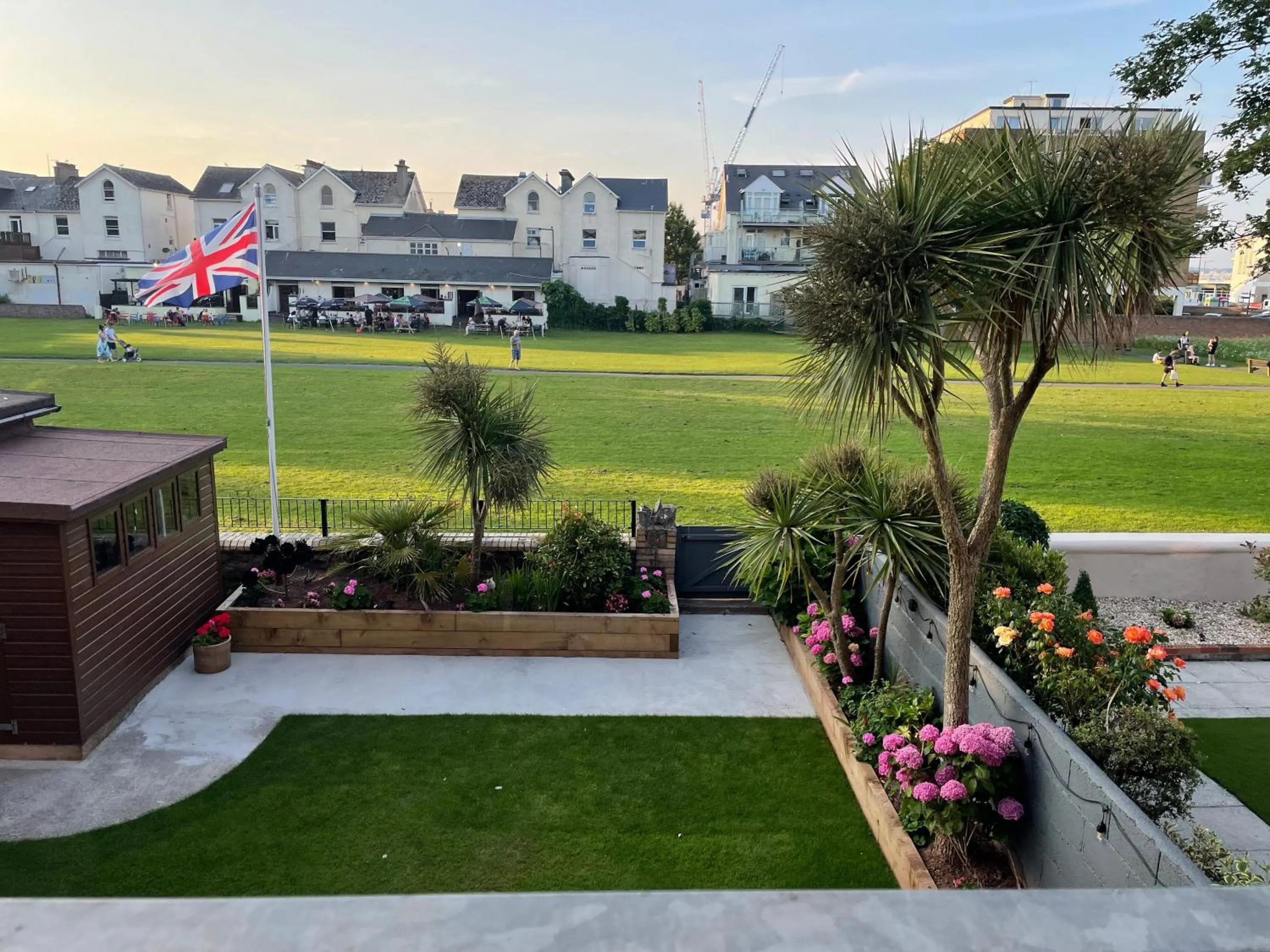 Garden view in Bedford Holiday Apartments