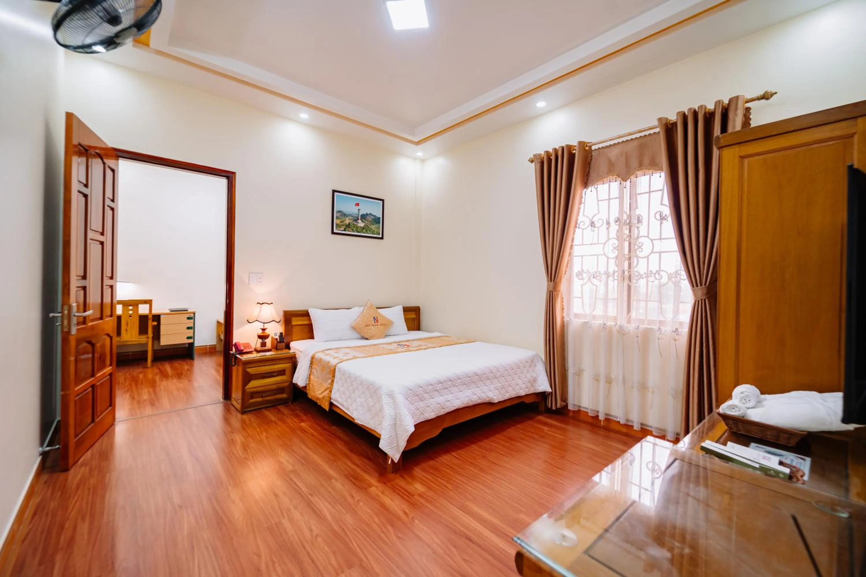 Bed in Huy Hoan Hotel