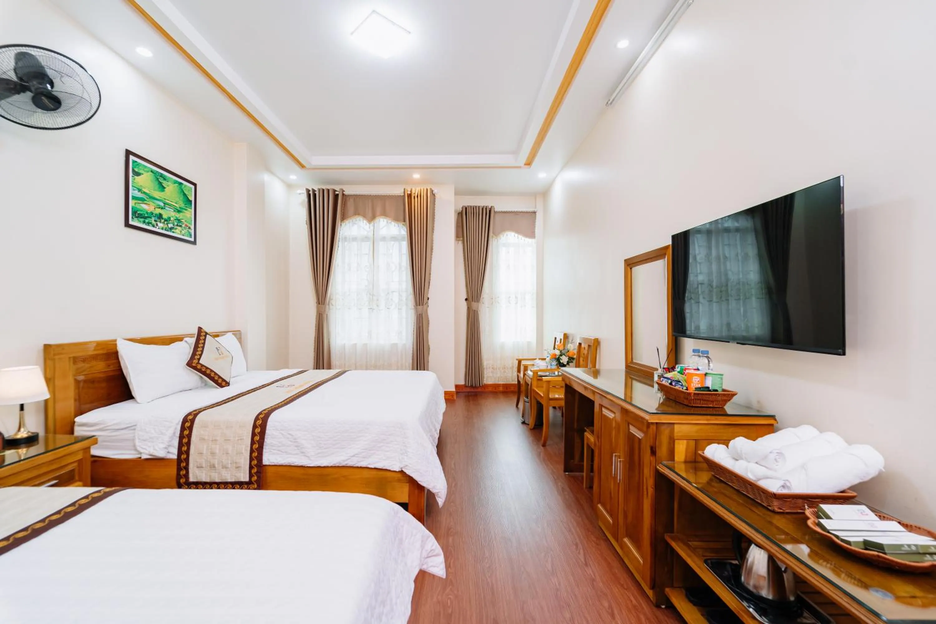 Bed in Huy Hoan Hotel