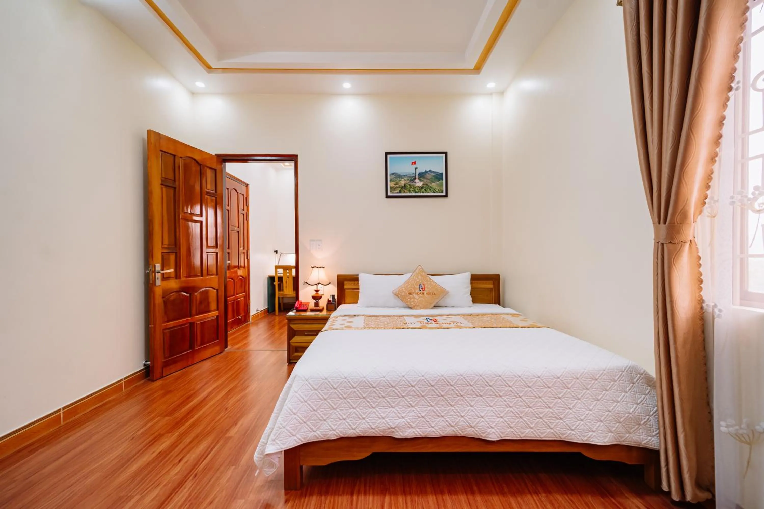 Bed in Huy Hoan Hotel