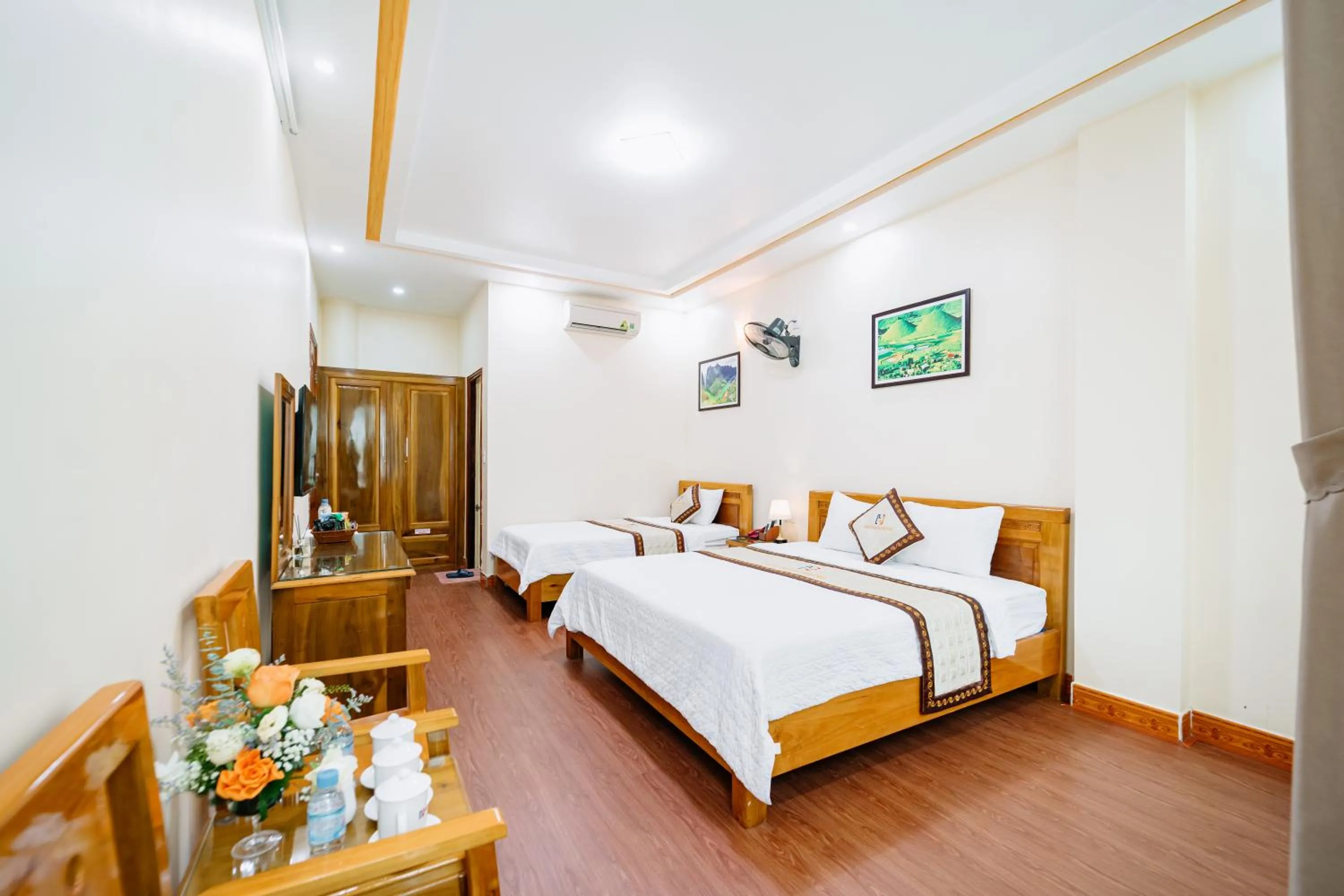 Bed in Huy Hoan Hotel