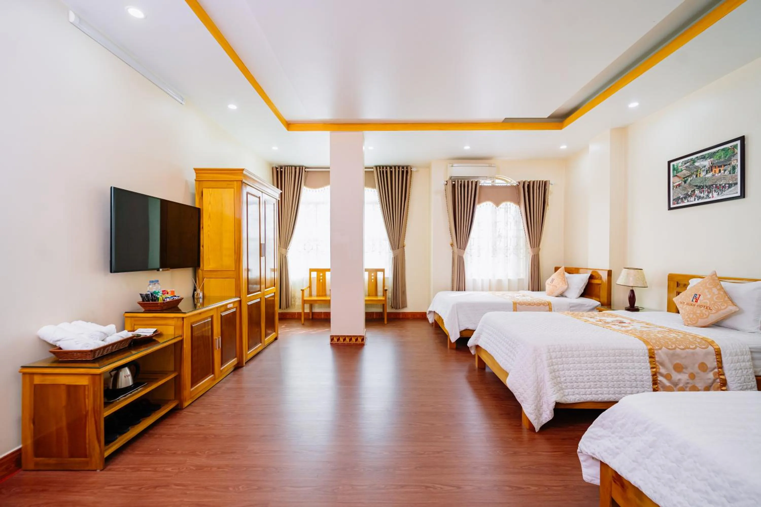 Bed in Huy Hoan Hotel