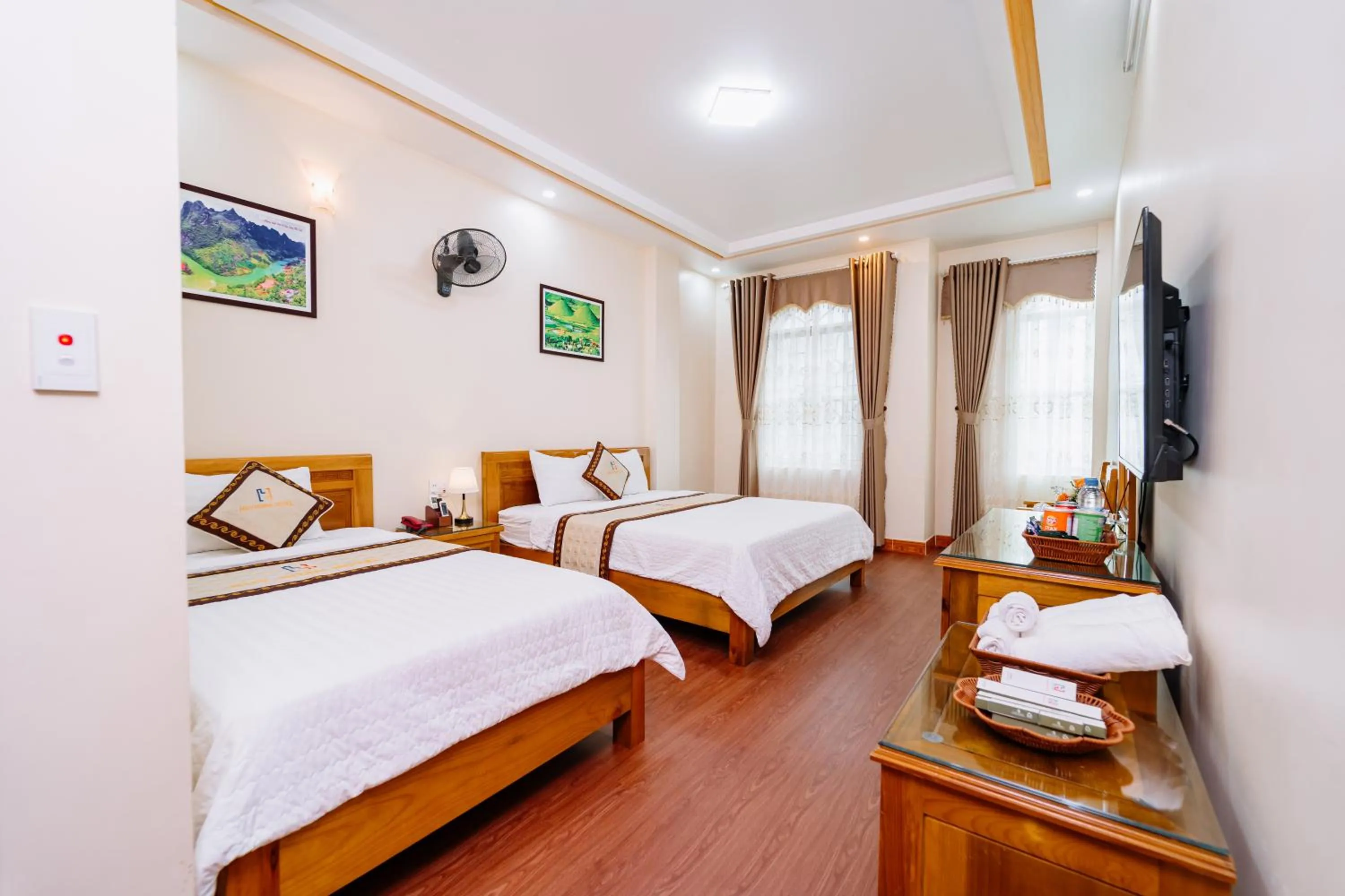 Bed in Huy Hoan Hotel