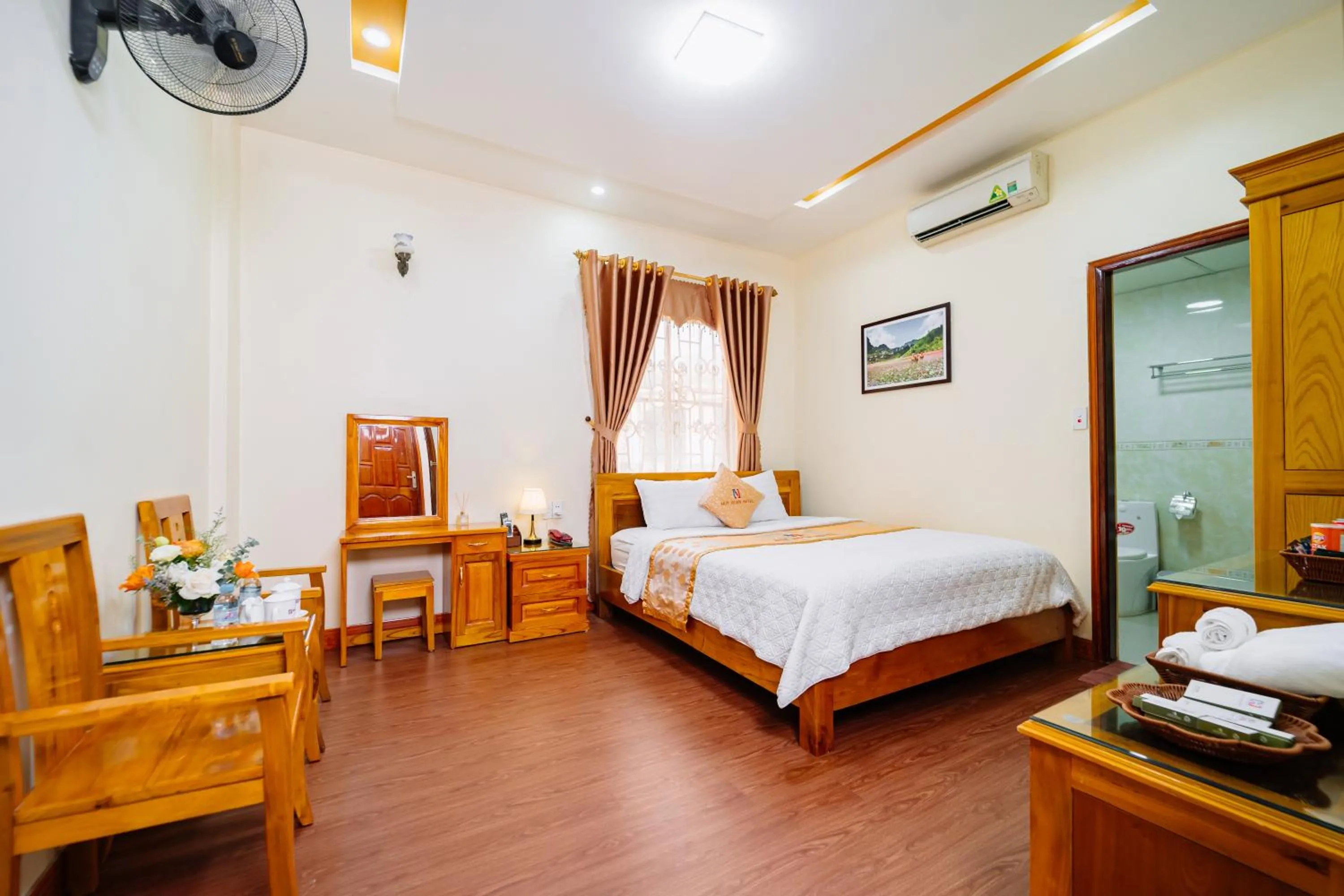 Bed in Huy Hoan Hotel