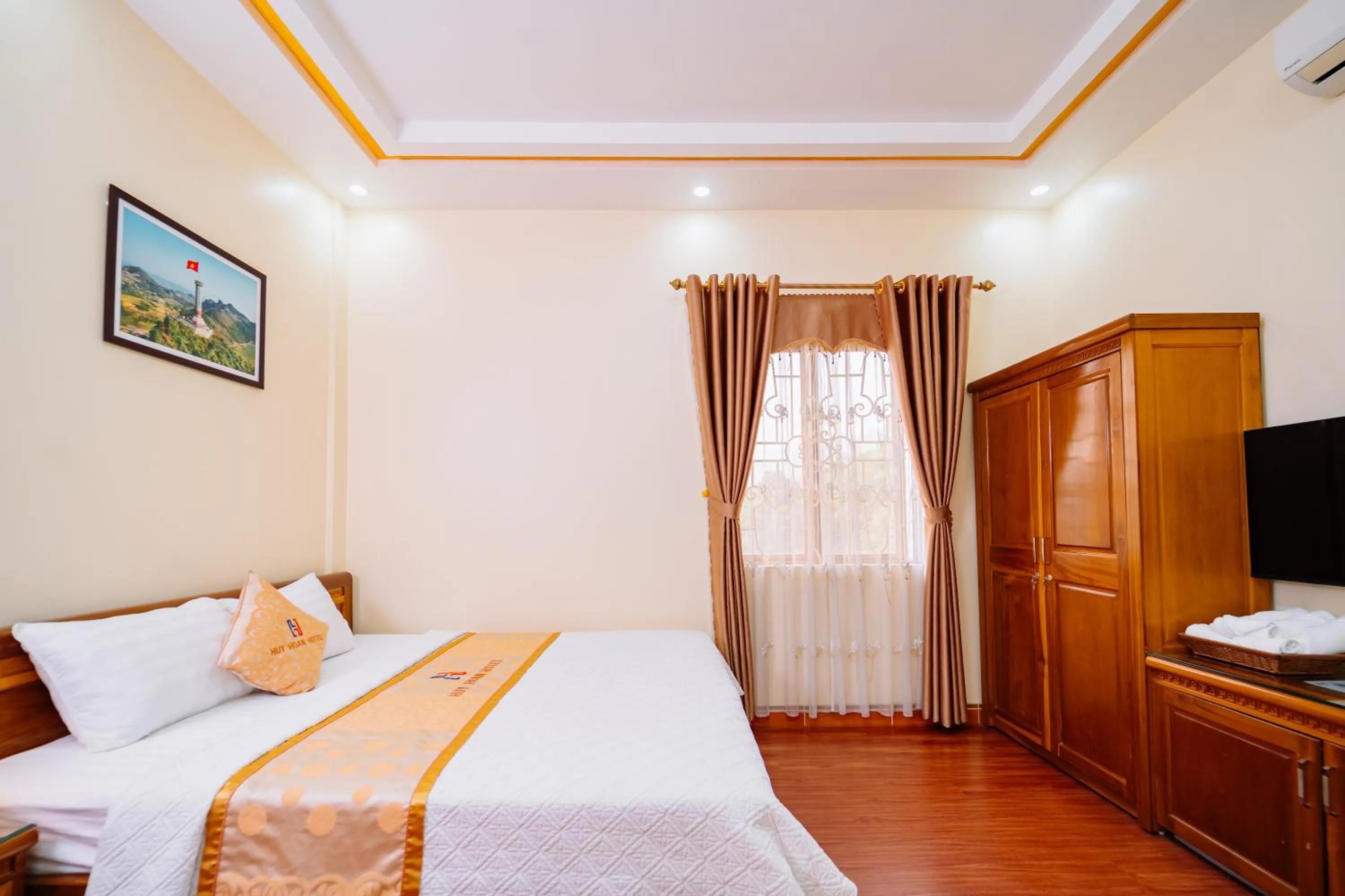 Bed in Huy Hoan Hotel