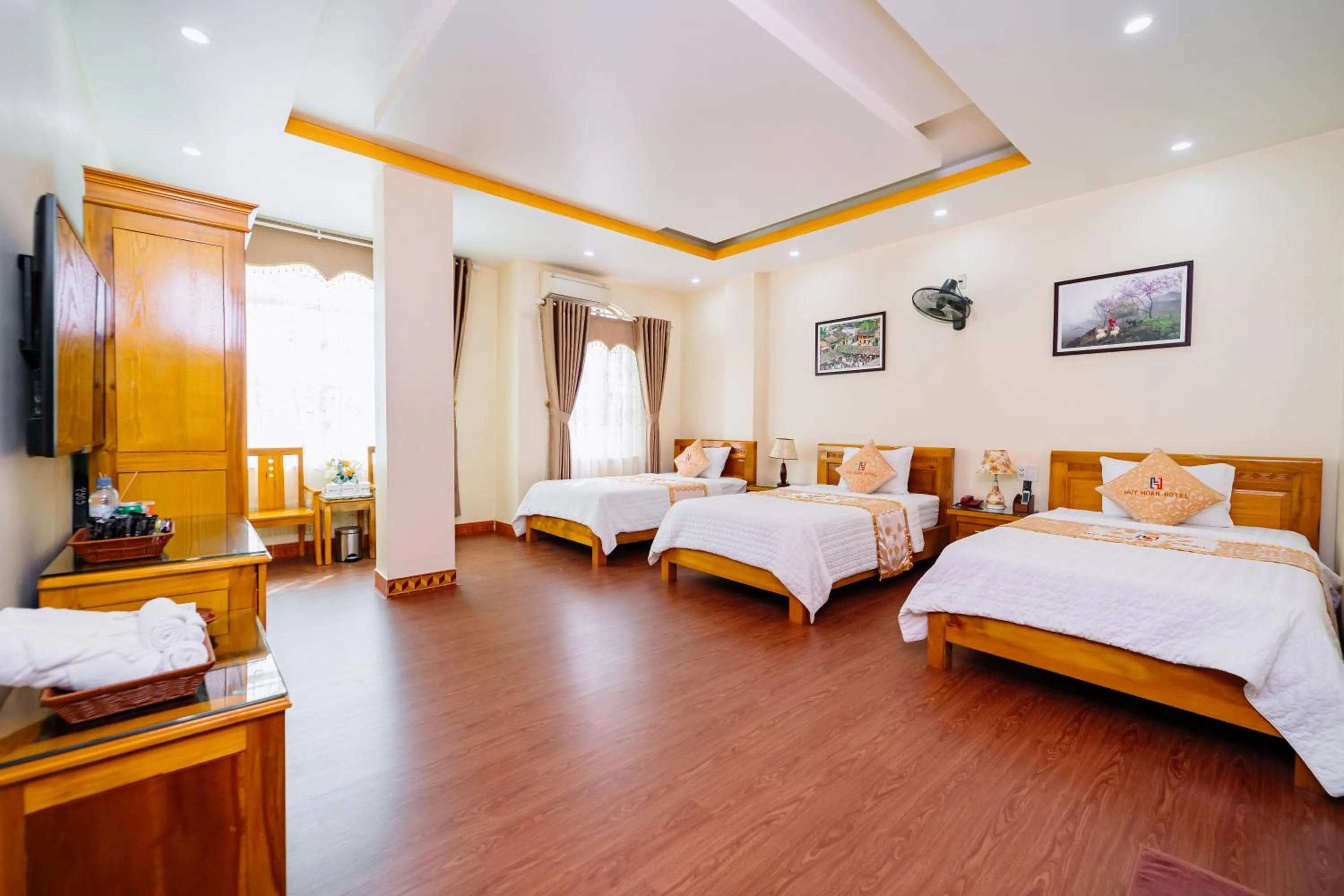 Bed in Huy Hoan Hotel