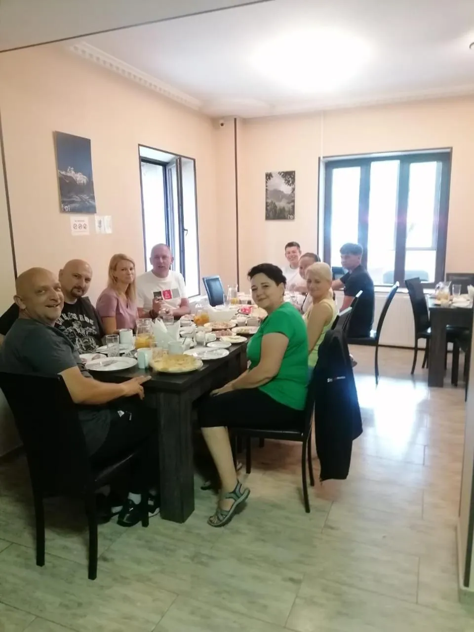 group of guests in Hotel Svanseti