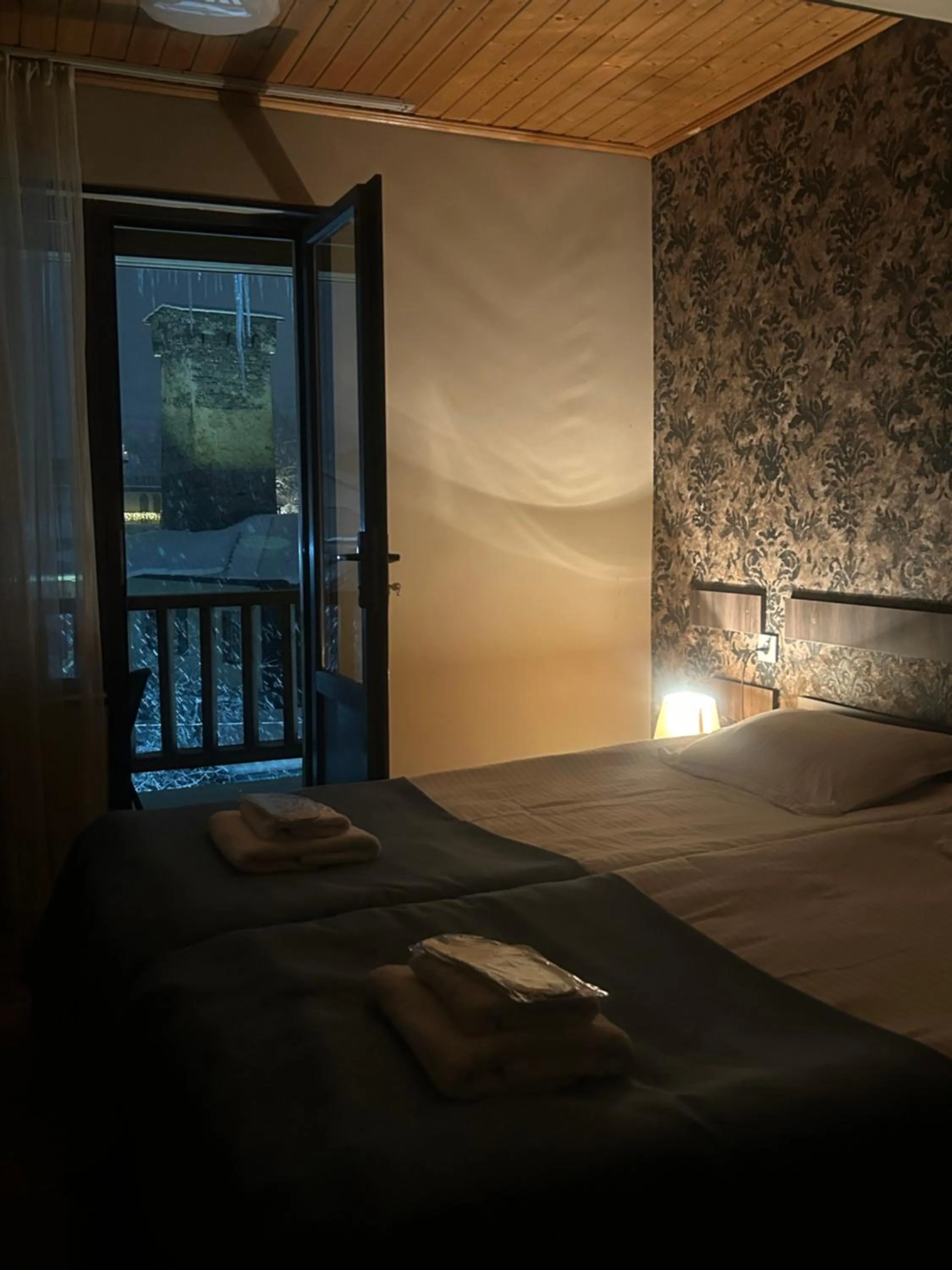 Bed in Hotel Svanseti