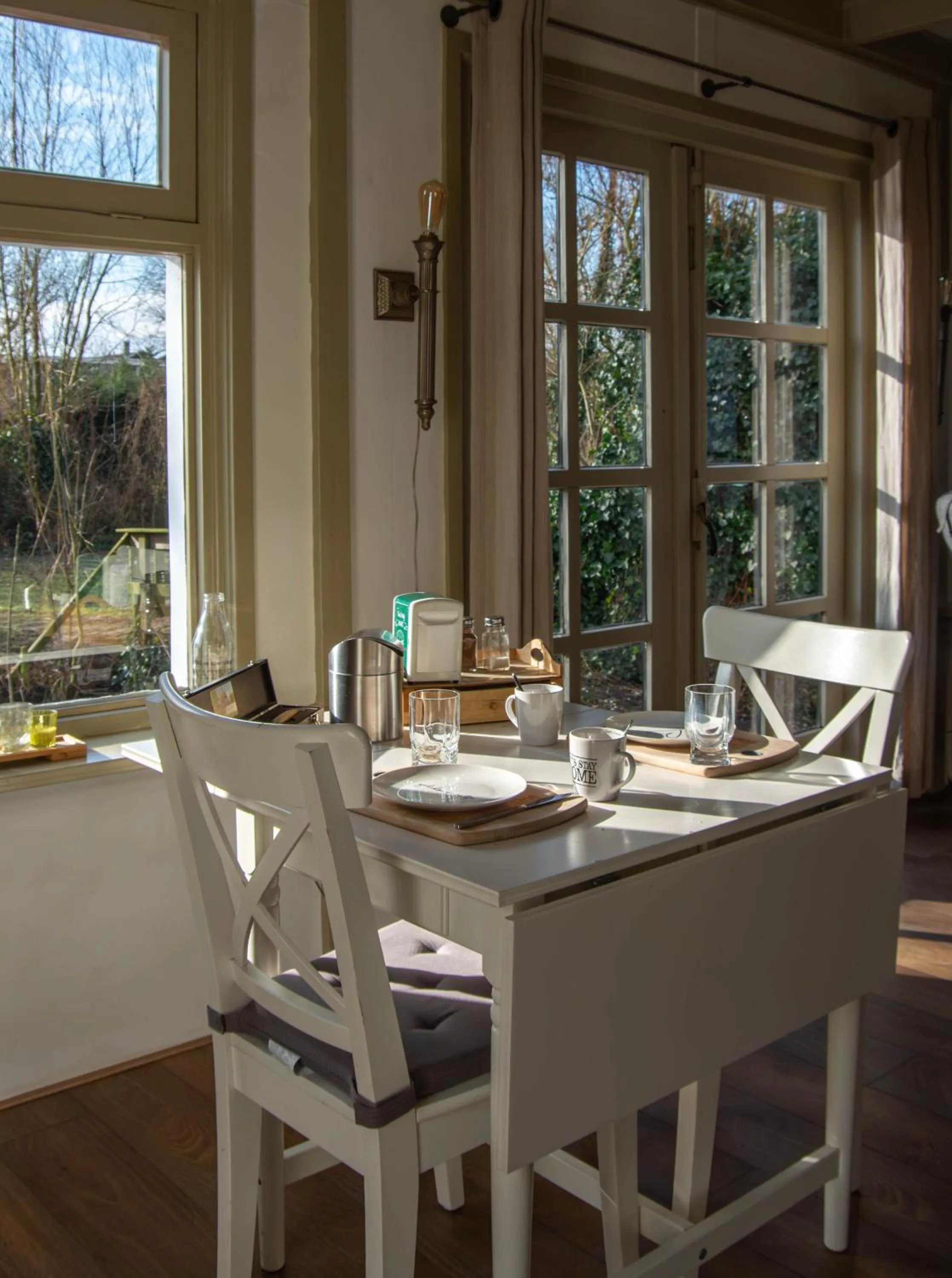 Garden view in B&B Saense huisje