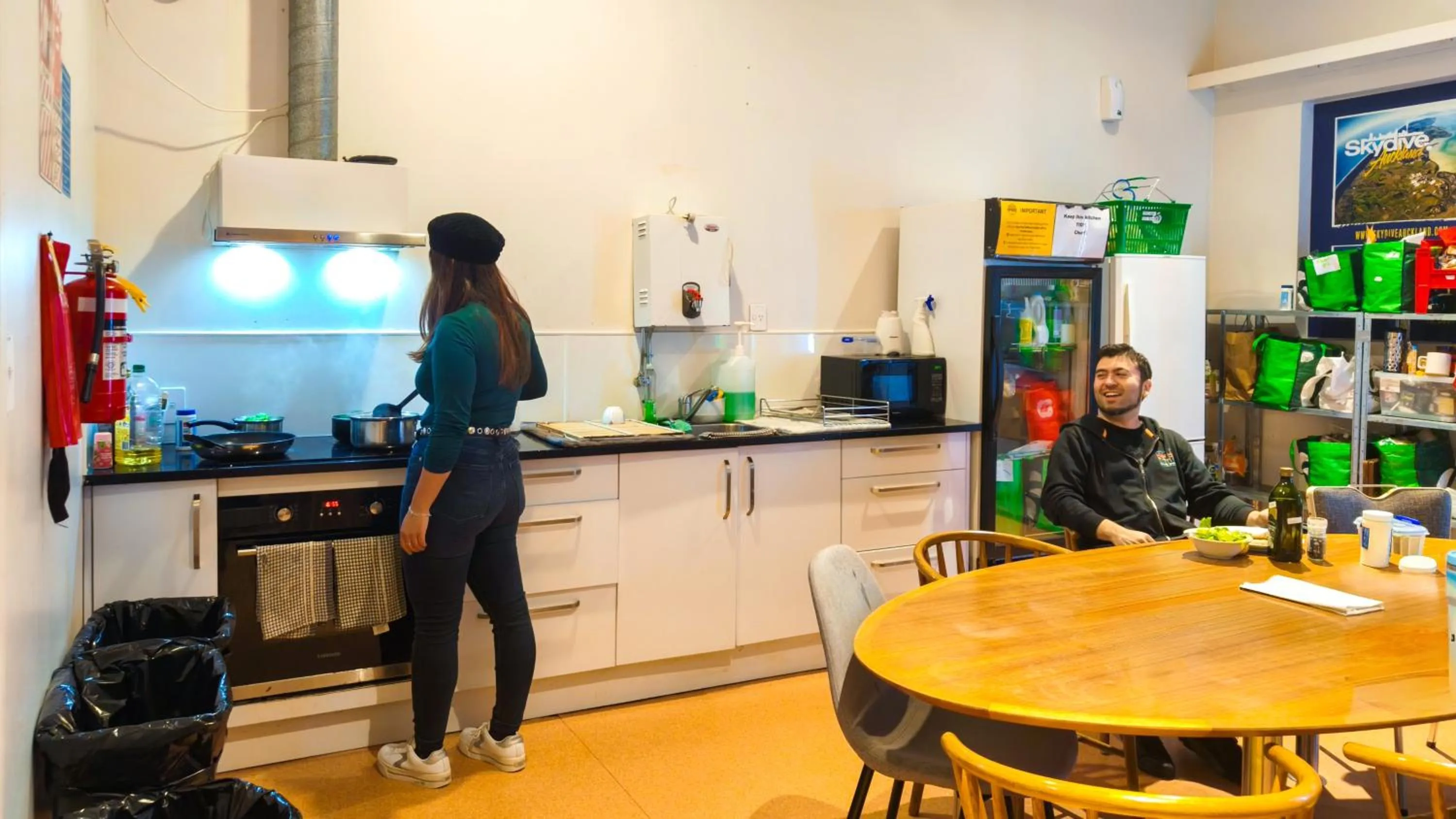 Communal kitchen in Metro Adventurer Backpackers