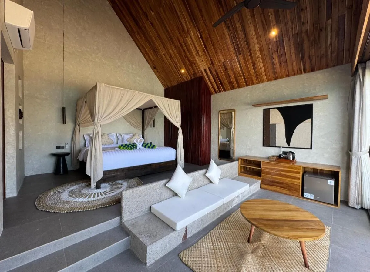 Bed in The Cubang Hut's Lembongan