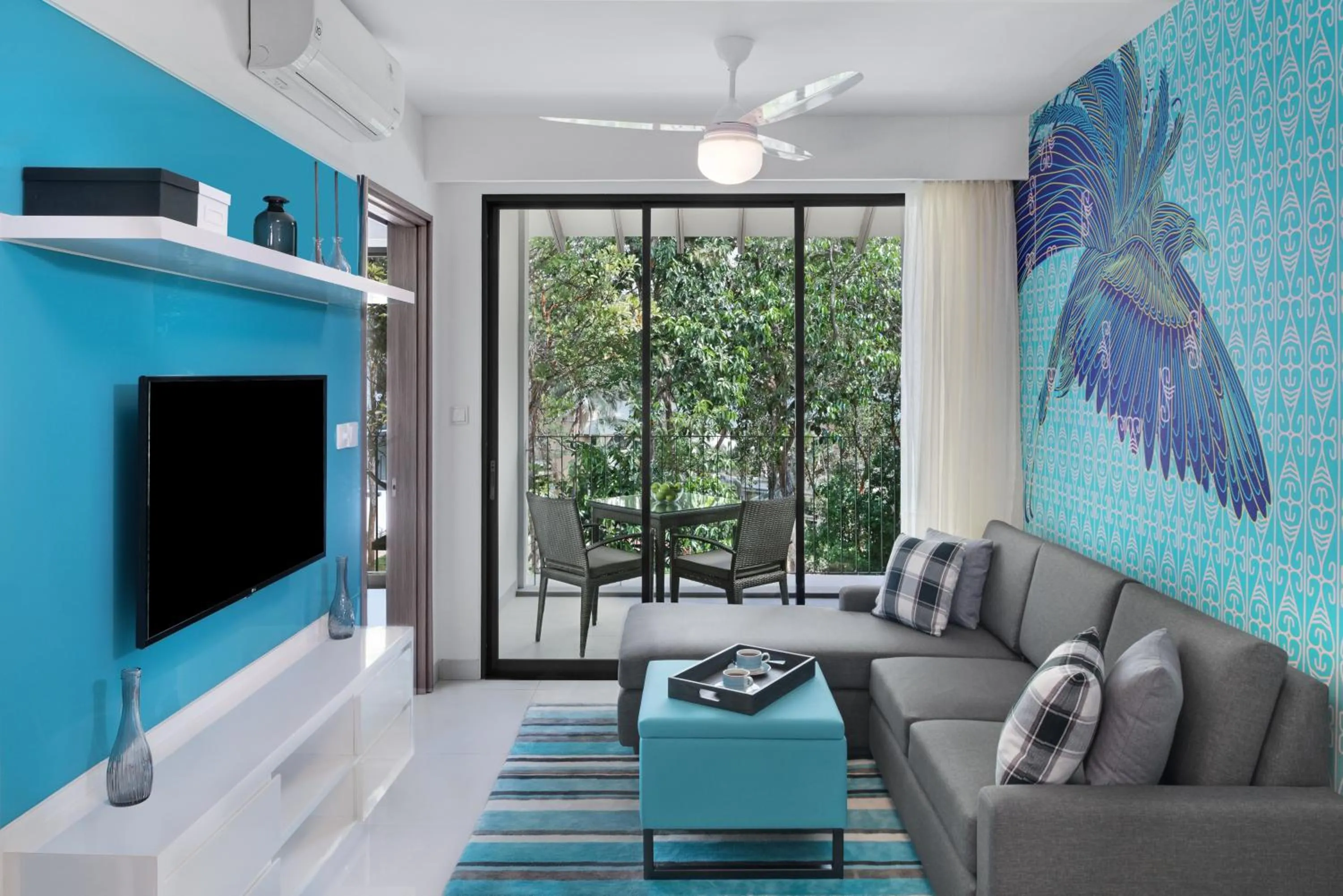 Living room in Cassia Bintan, part of Banyan Group