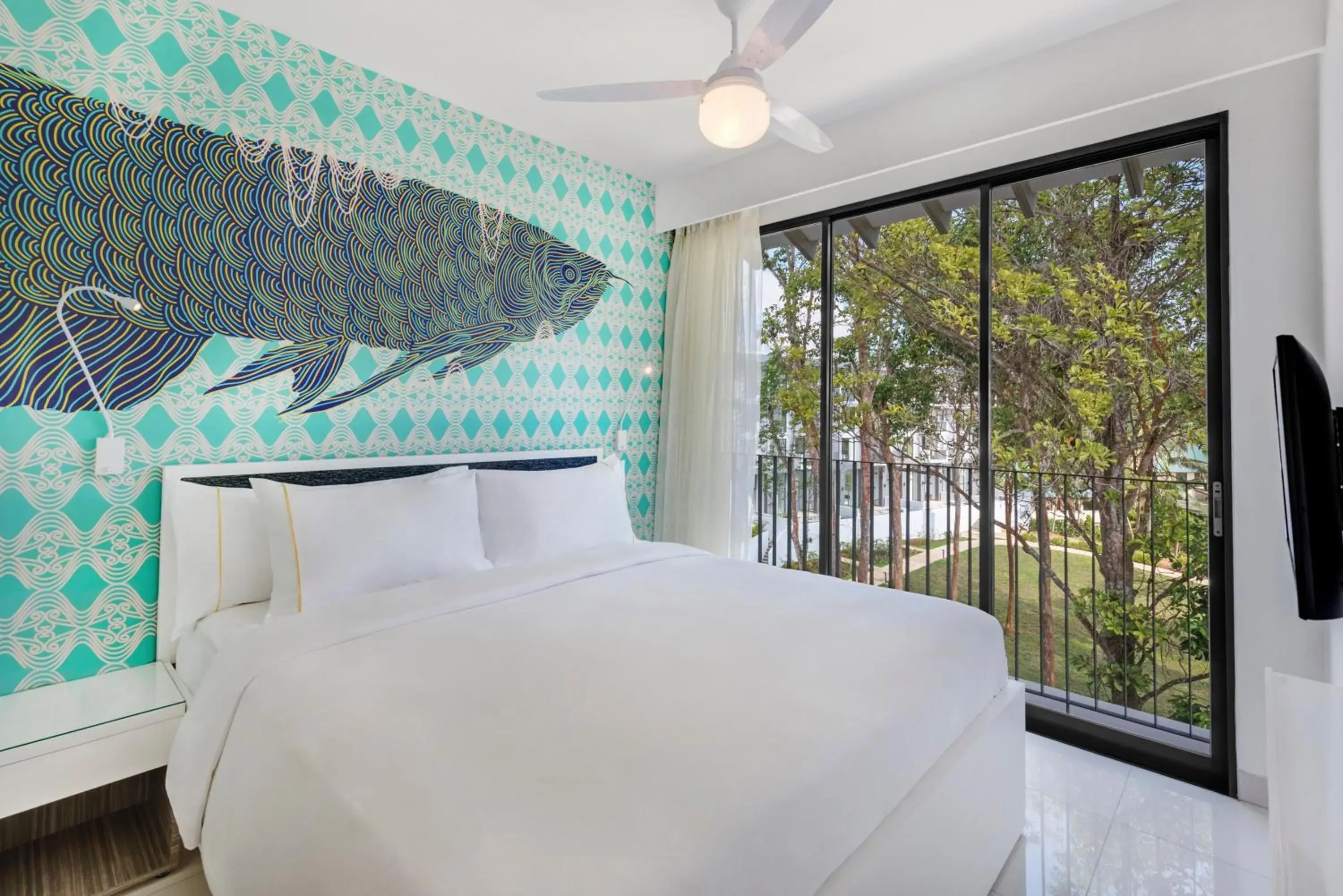 Balcony/Terrace, Bed in Cassia Bintan, part of Banyan Group Balcony/Terrace, Bed in Cassia Bintan, part of Banyan Group