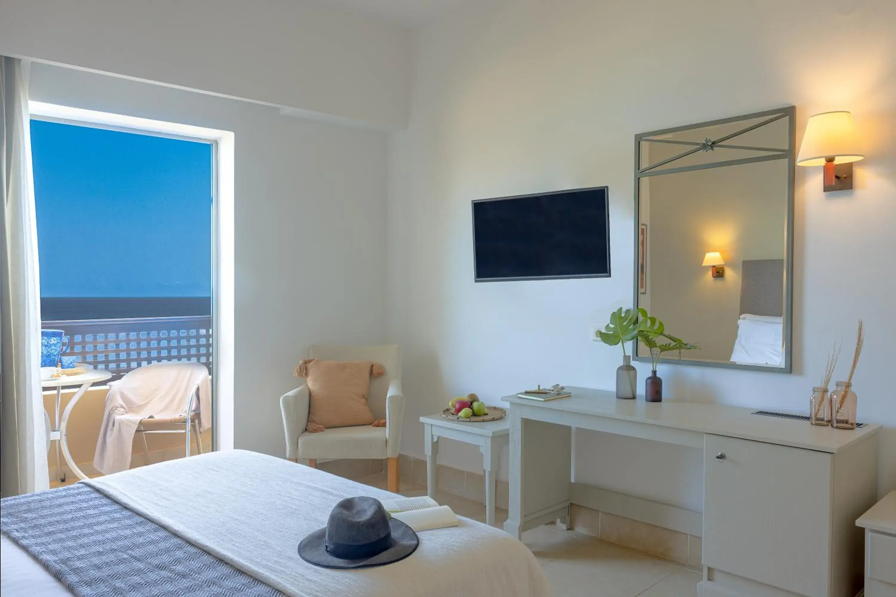 Bed in Giannoulis – Santa Marina Beach Hotel Bed in Giannoulis – Santa Marina Beach Hotel