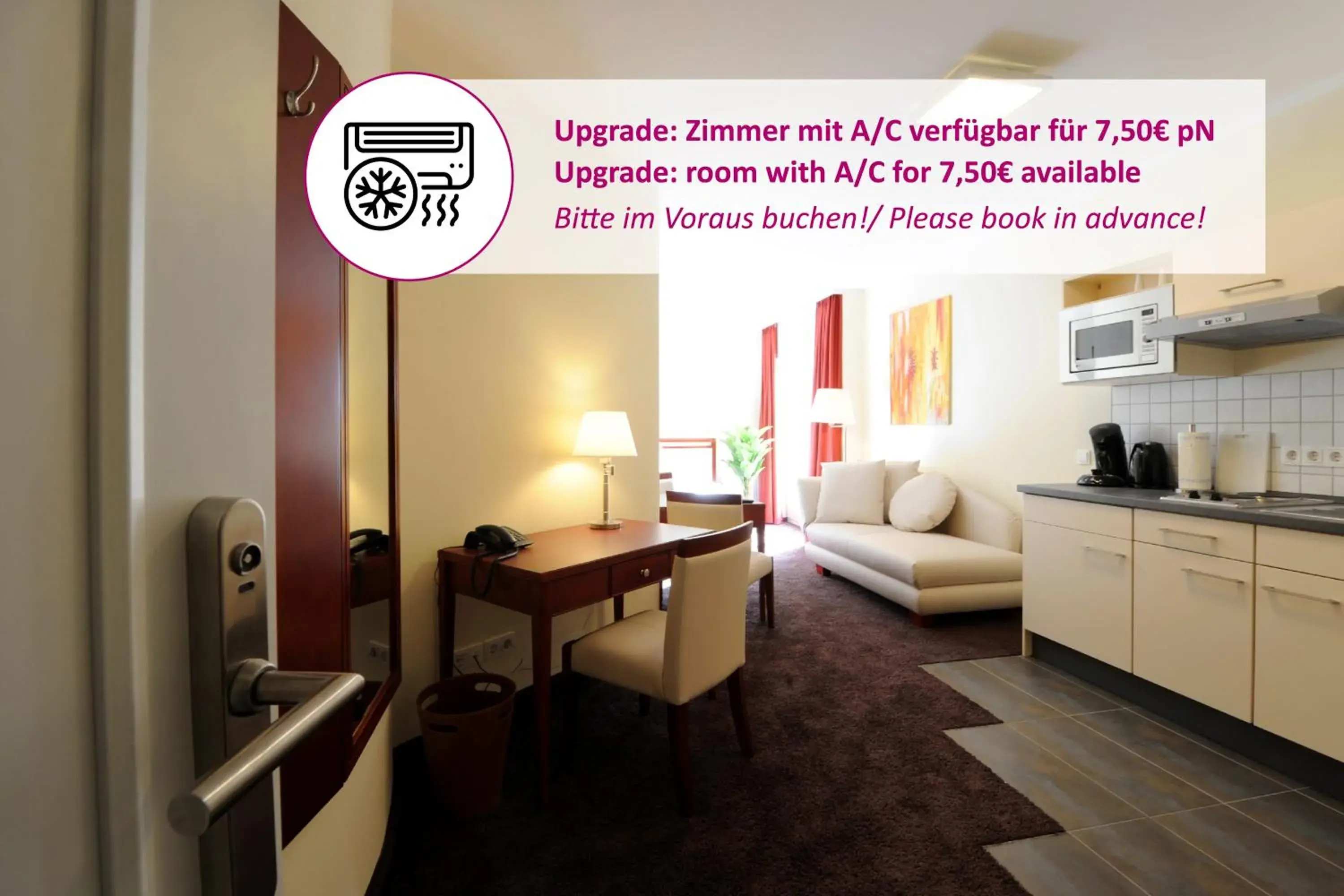 air conditioner, Bed in SchlafGut AppartementHotel air conditioner, Bed in SchlafGut AppartementHotel