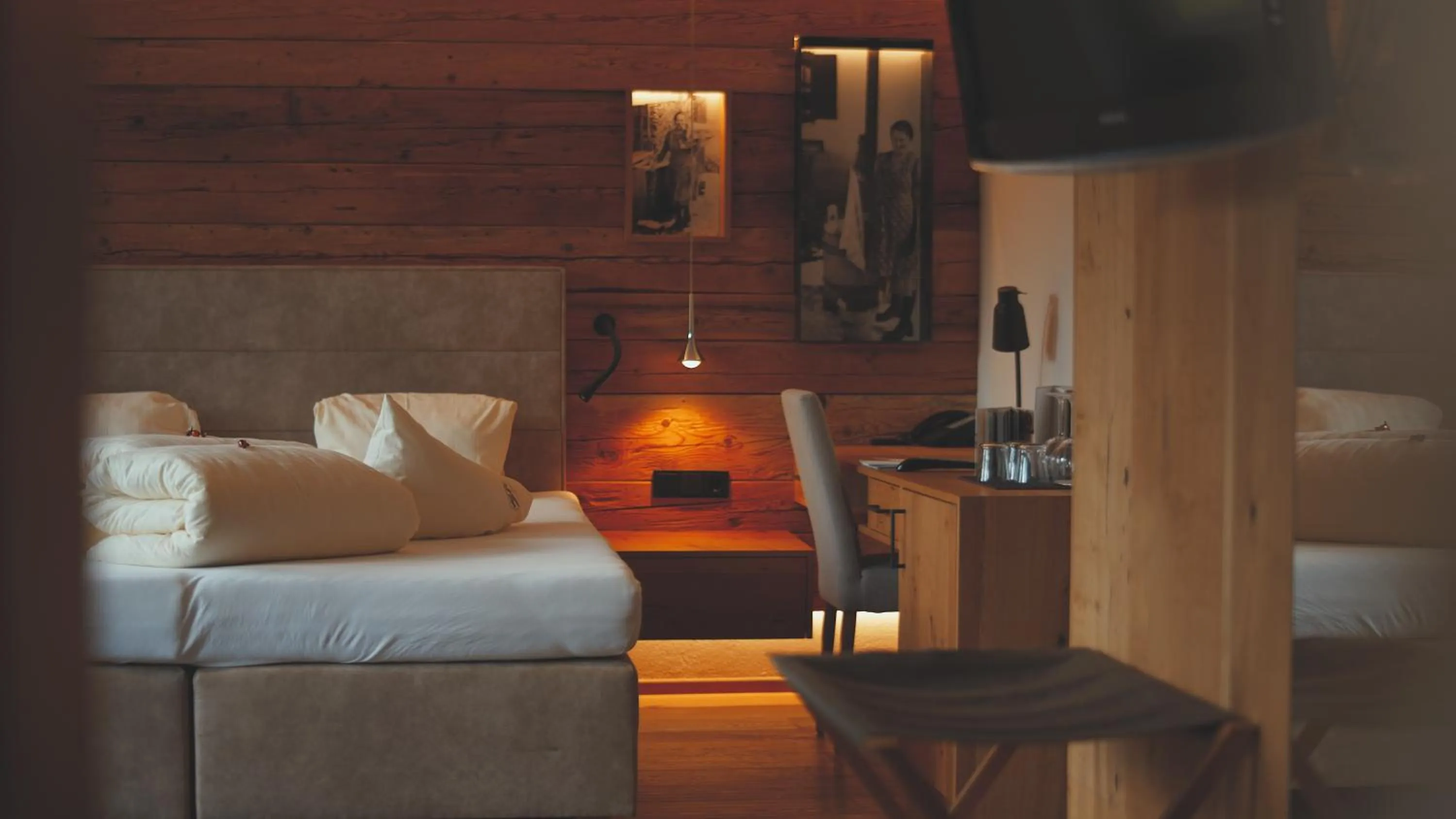 Bed in Bauernhof Hotel Oberschwarzach