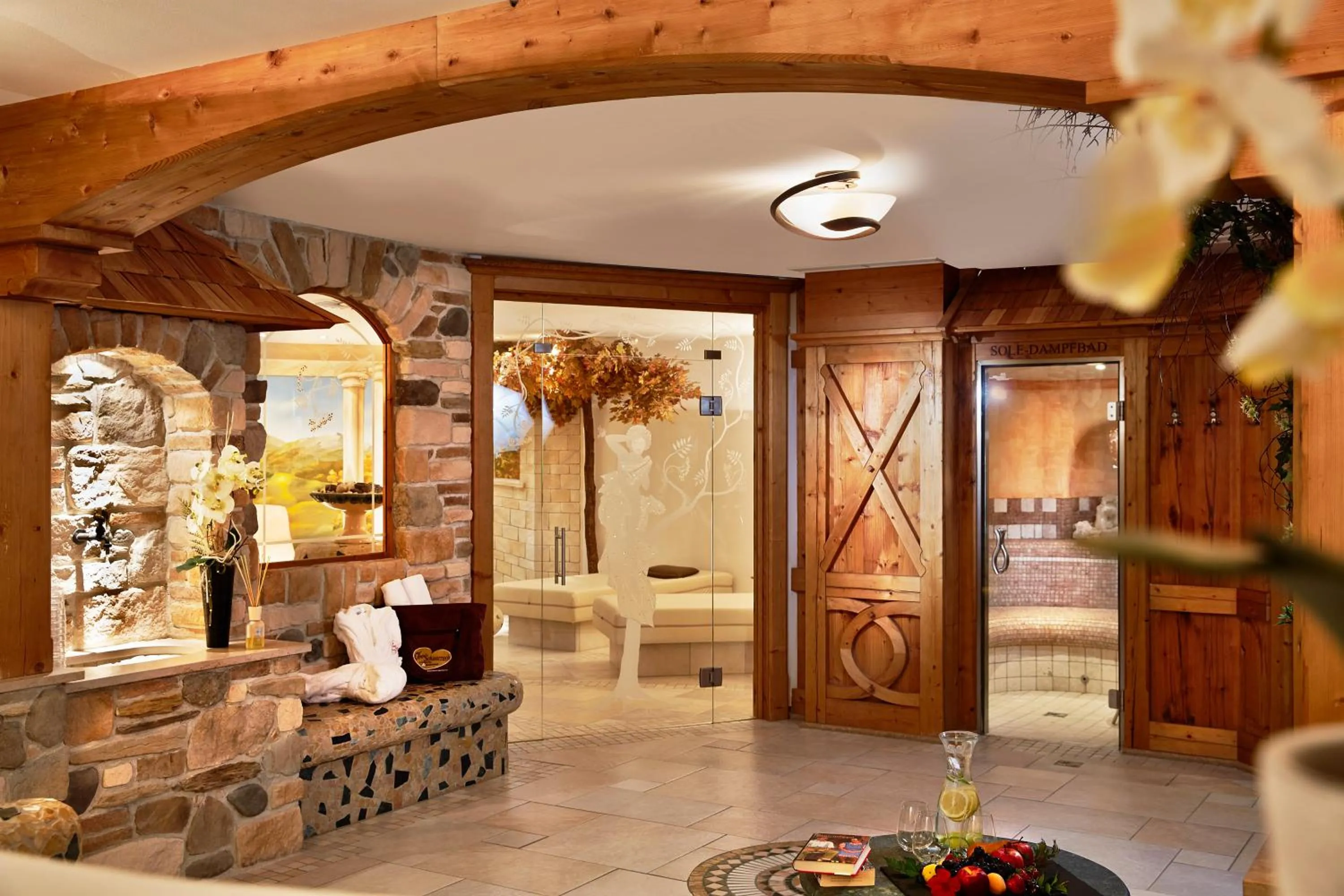 Sauna in Bauernhof Hotel Oberschwarzach