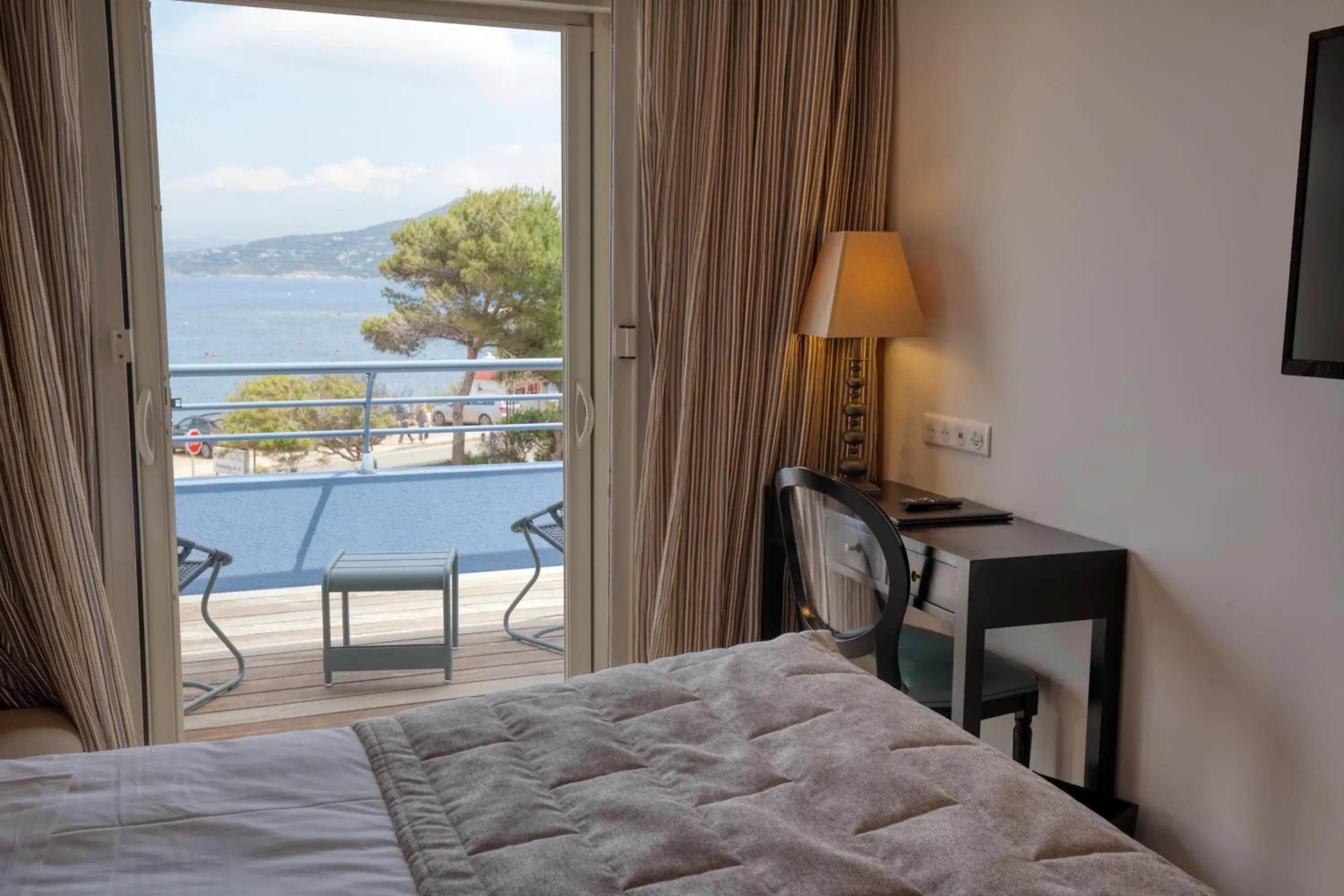 Balcony/Terrace, Bed in Best Western Premier Santa Maria Balcony/Terrace, Bed in Best Western Premier Santa Maria