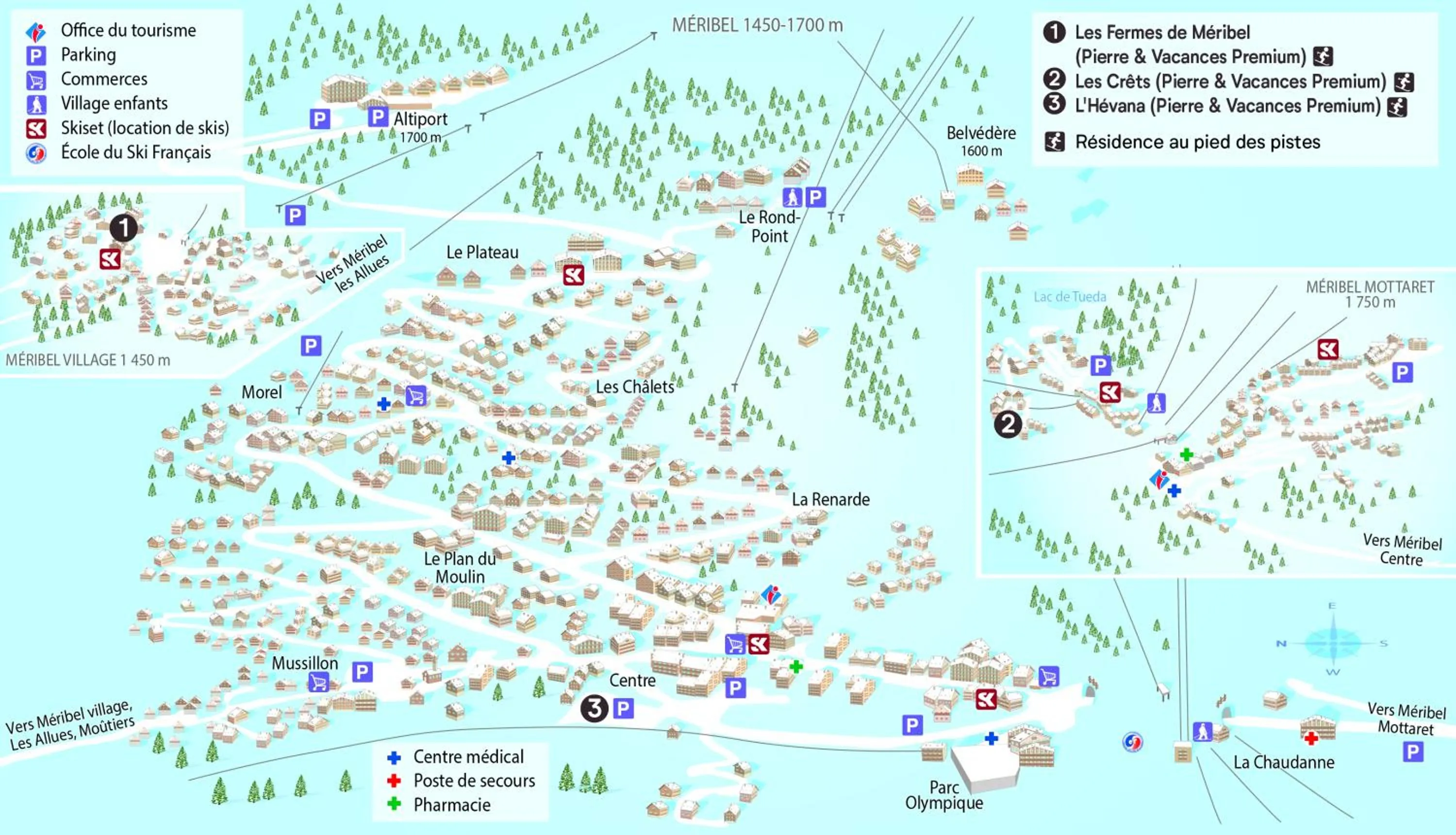 Bird's eye view in Résidence Pierre & Vacances Premium Les Fermes De Méribel