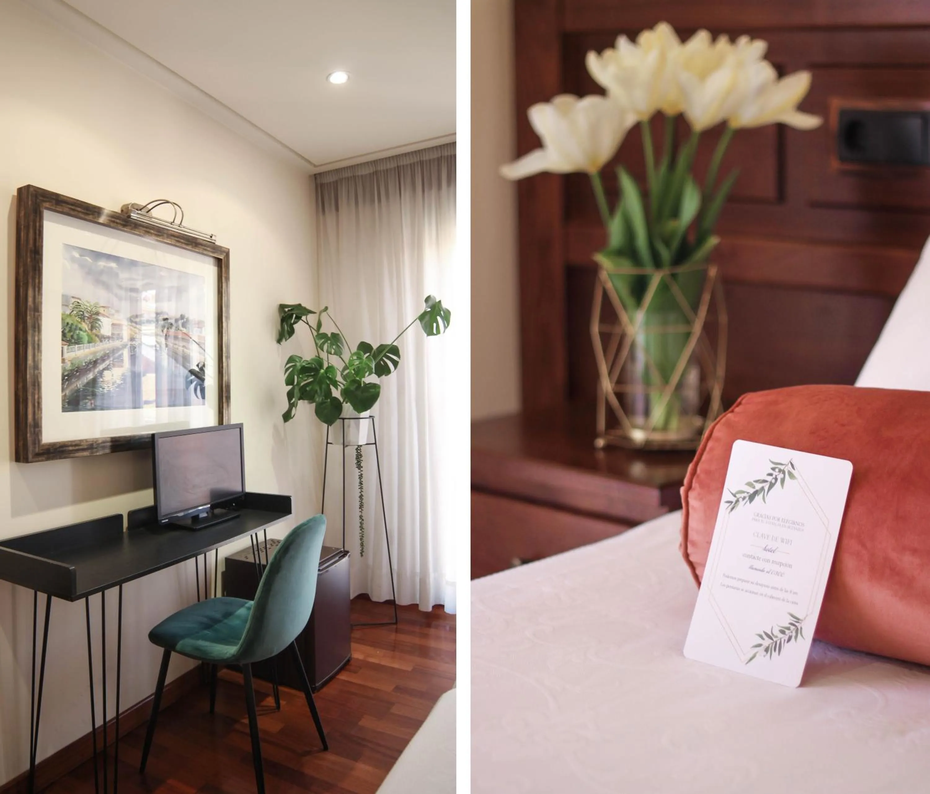 Seating area, Bed in Hotel Garelos Betanzos