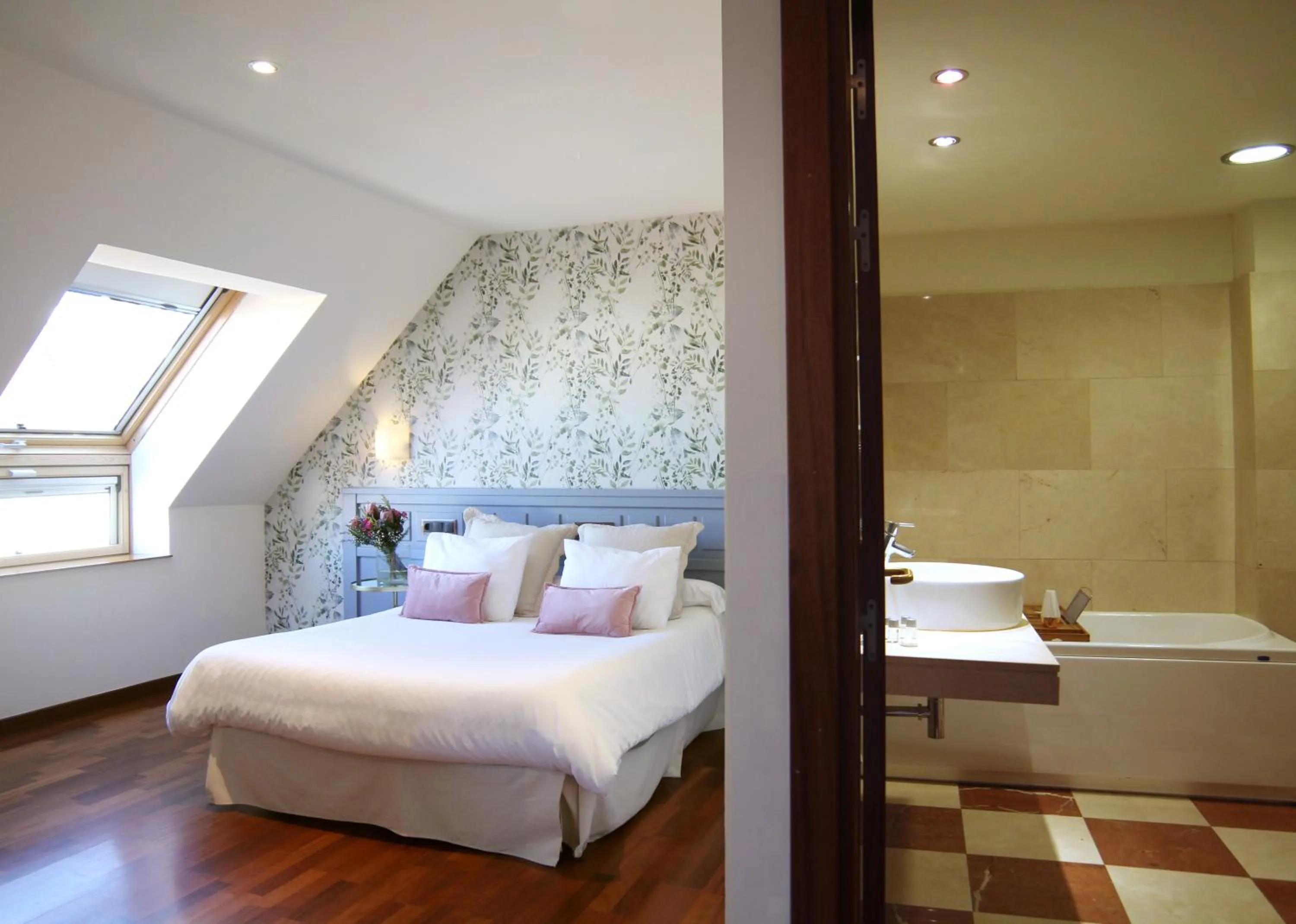 Bed in Hotel Garelos Betanzos