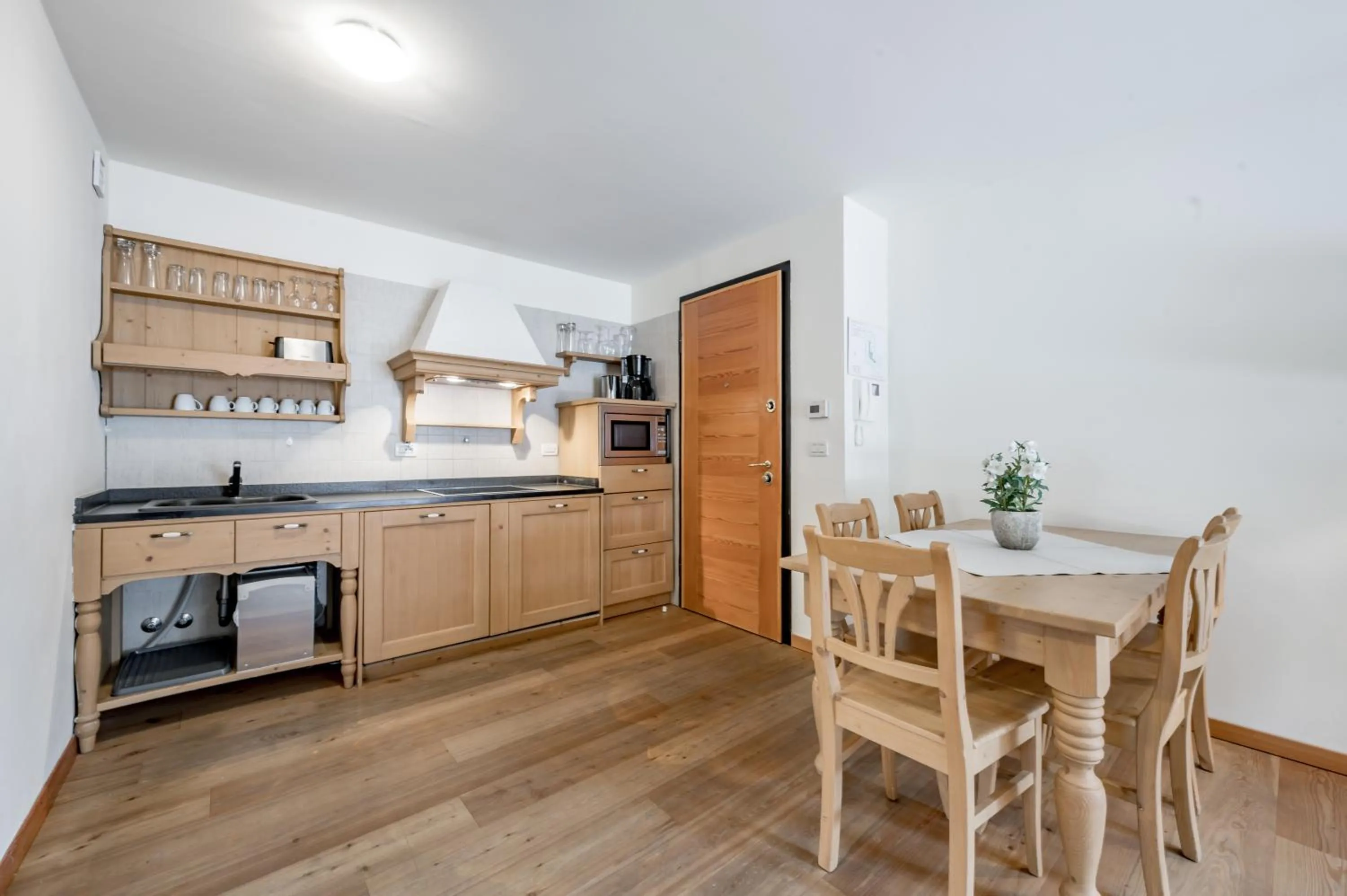 Kitchen or kitchenette in Apartment Torri di Seefeld