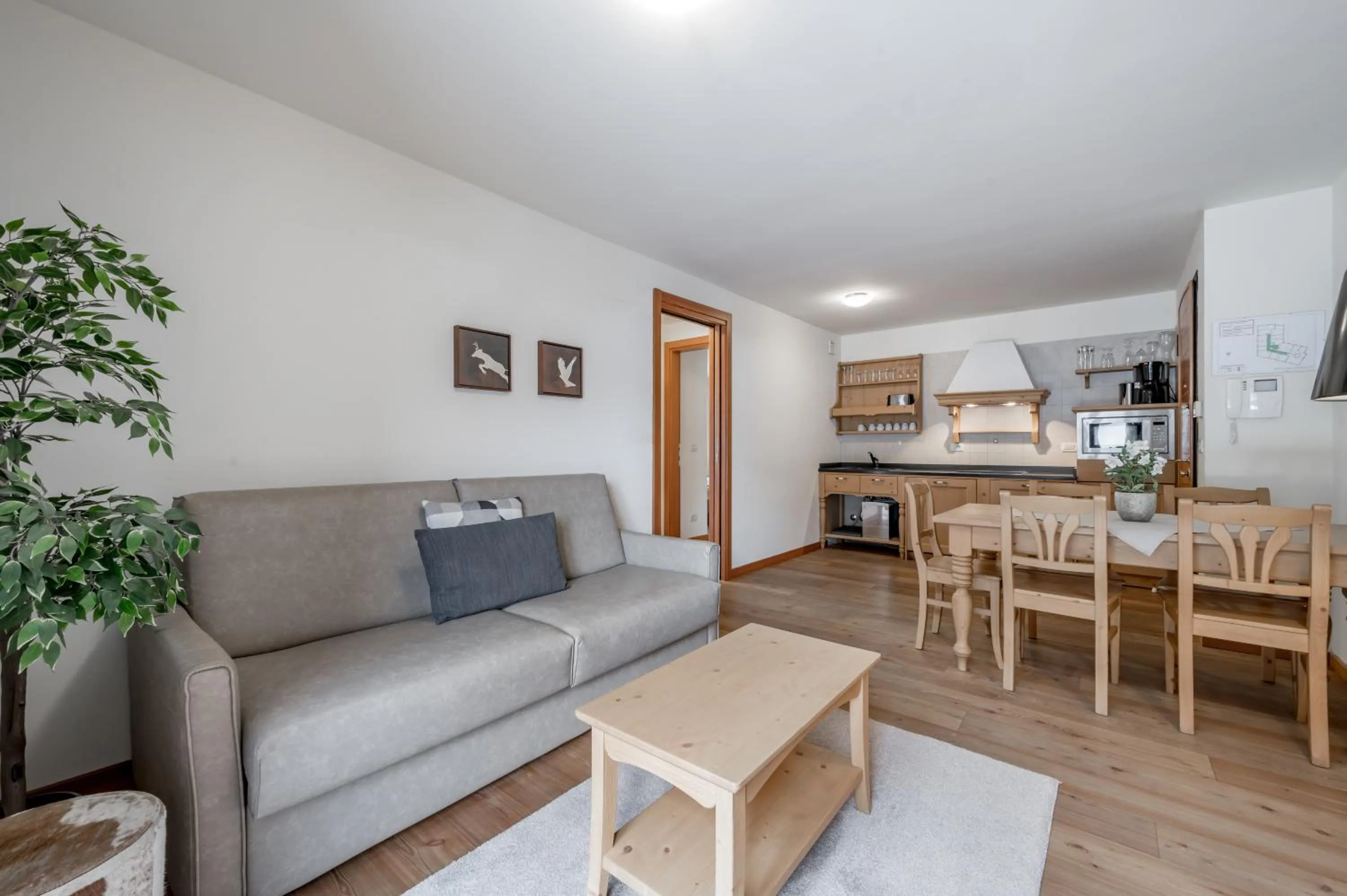 Kitchen or kitchenette in Apartment Torri di Seefeld